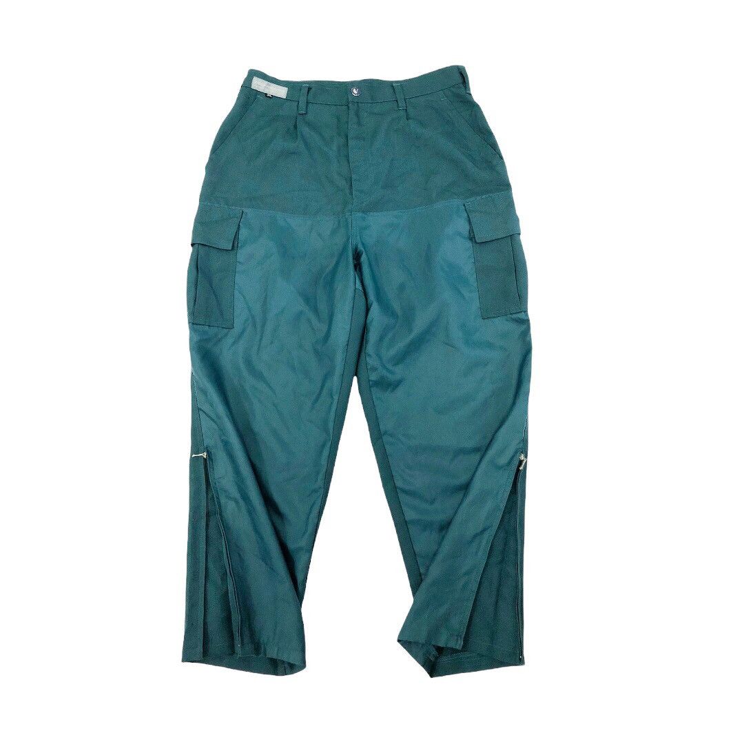 image of 1980S Paco Rabanne Nylon Worker Pant in Green, Men's (Size 34)