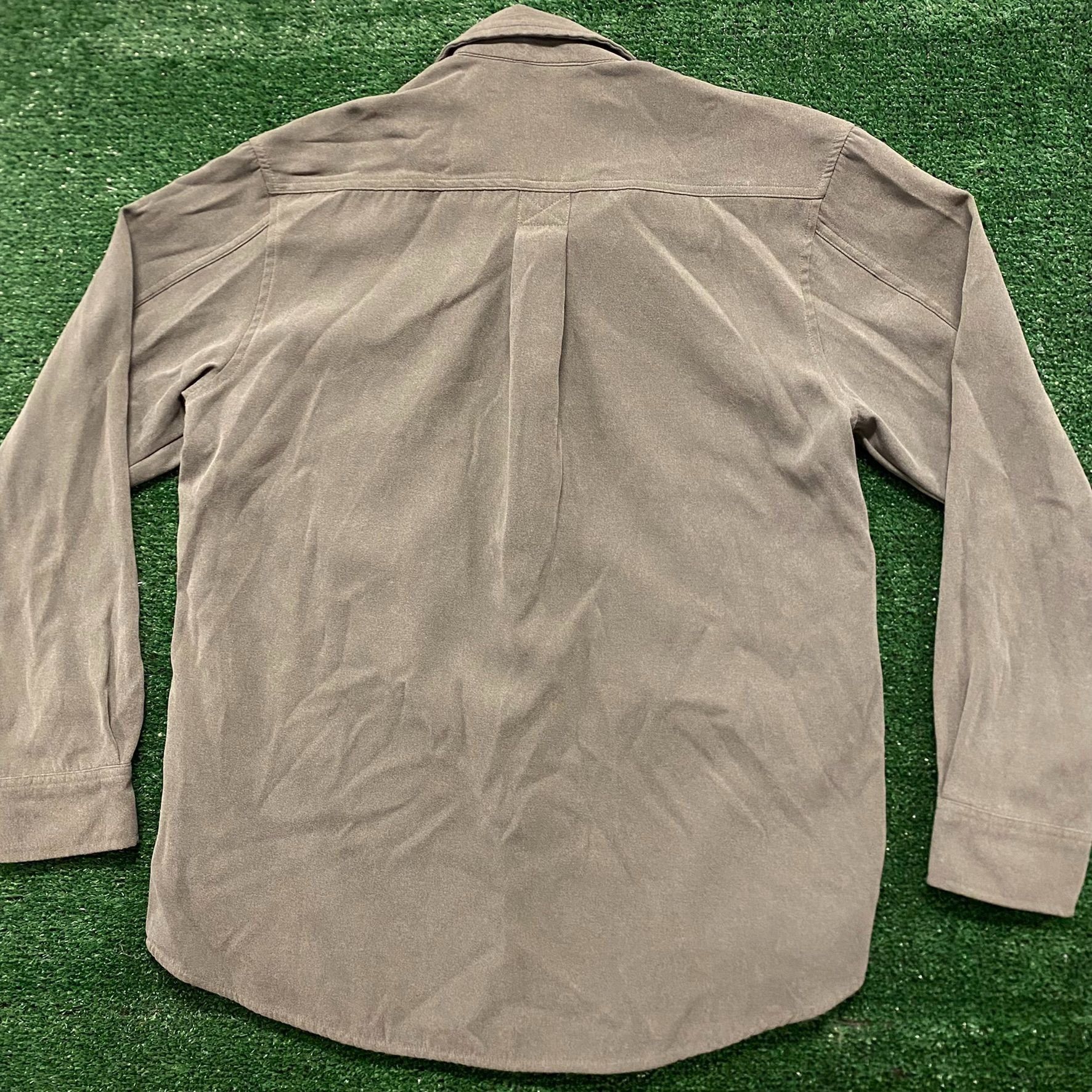 Covington Vintage Drab Olive Green Vegan Suede Shirt Jacket Shacket Size US M / EU 48-50 / 2 - 4 Thumbnail