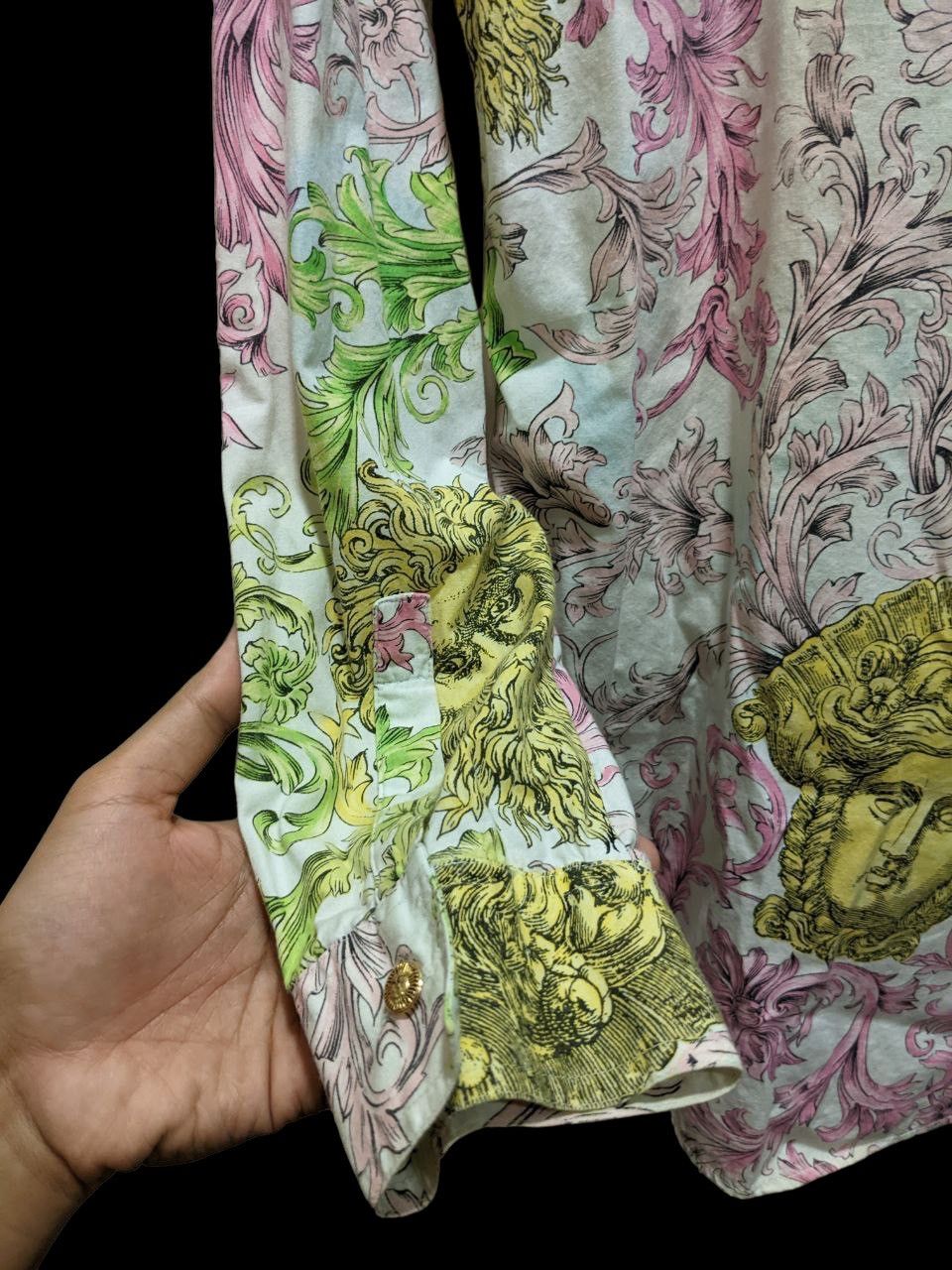 Other S/S 1973 G. VERSACE ALLOVER FULLPRINT PASTEL BAROQUE MEDUSA Size US XS / EU 42 / 0 - 8 Thumbnail