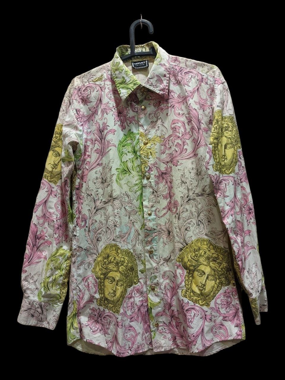 Other S/S 1973 G. VERSACE ALLOVER FULLPRINT PASTEL BAROQUE MEDUSA Size US XS / EU 42 / 0 - 6 Thumbnail