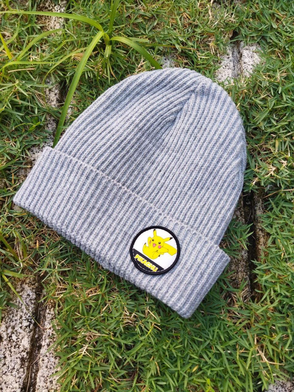 image of Cartoon Network x Pokemon Vintage Pokemon Beanie in Grey, Men's