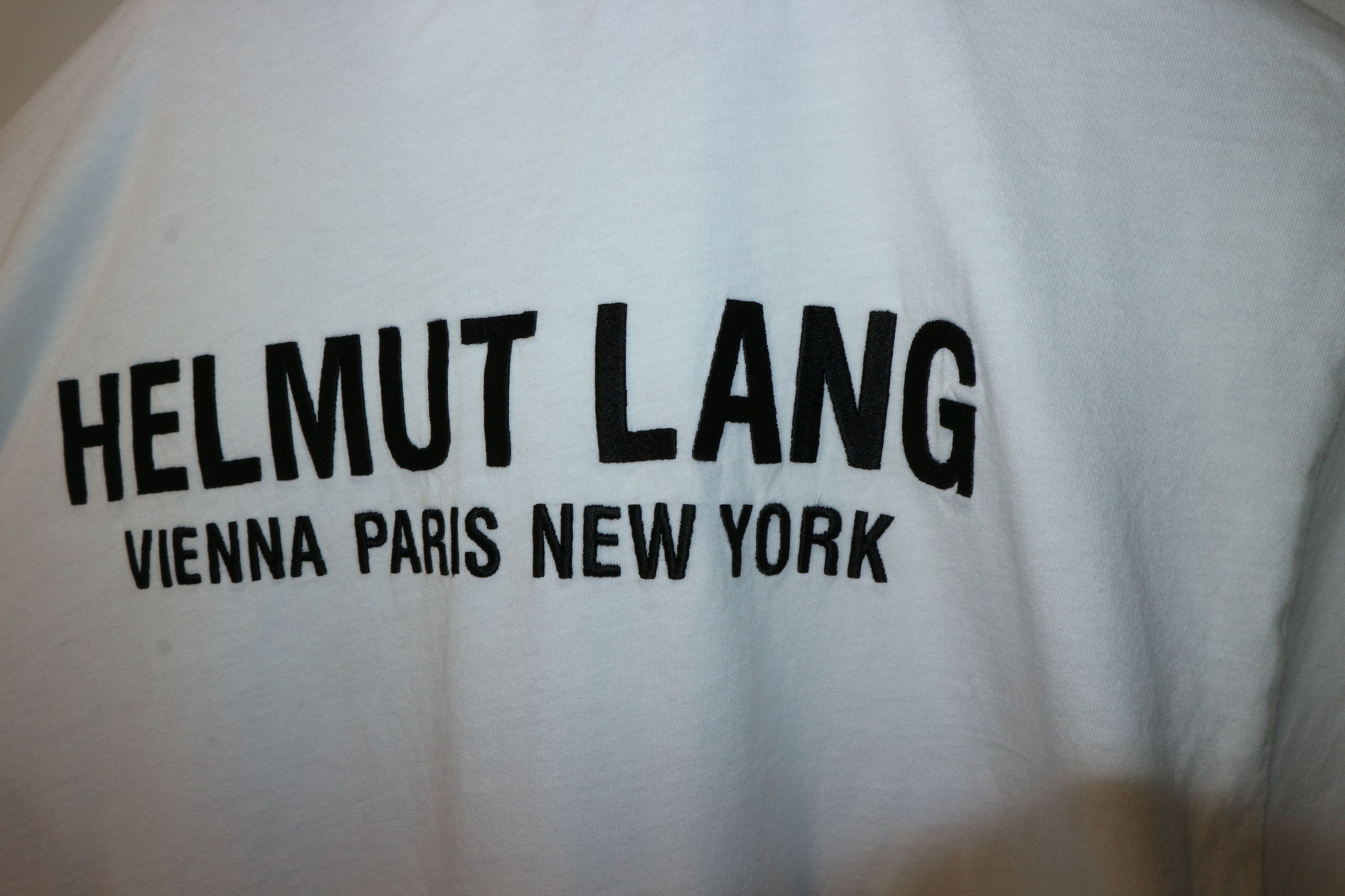 Helmut Lang Embroidered logo stripes t-shirt Size US XXL / EU 58 / 5 - 8 Thumbnail