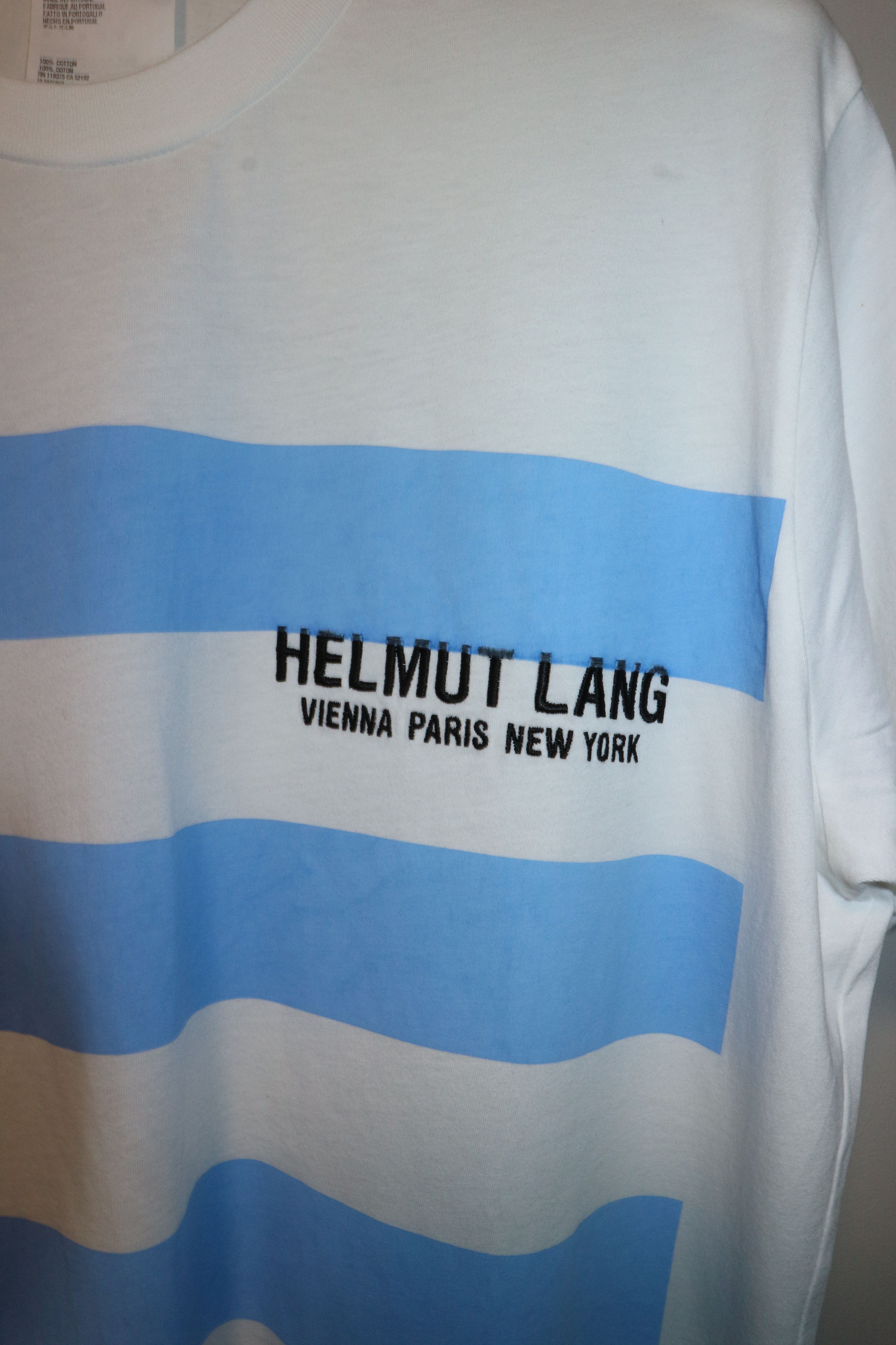 Helmut Lang Embroidered logo stripes t-shirt Size US XXL / EU 58 / 5 - 2 Thumbnail