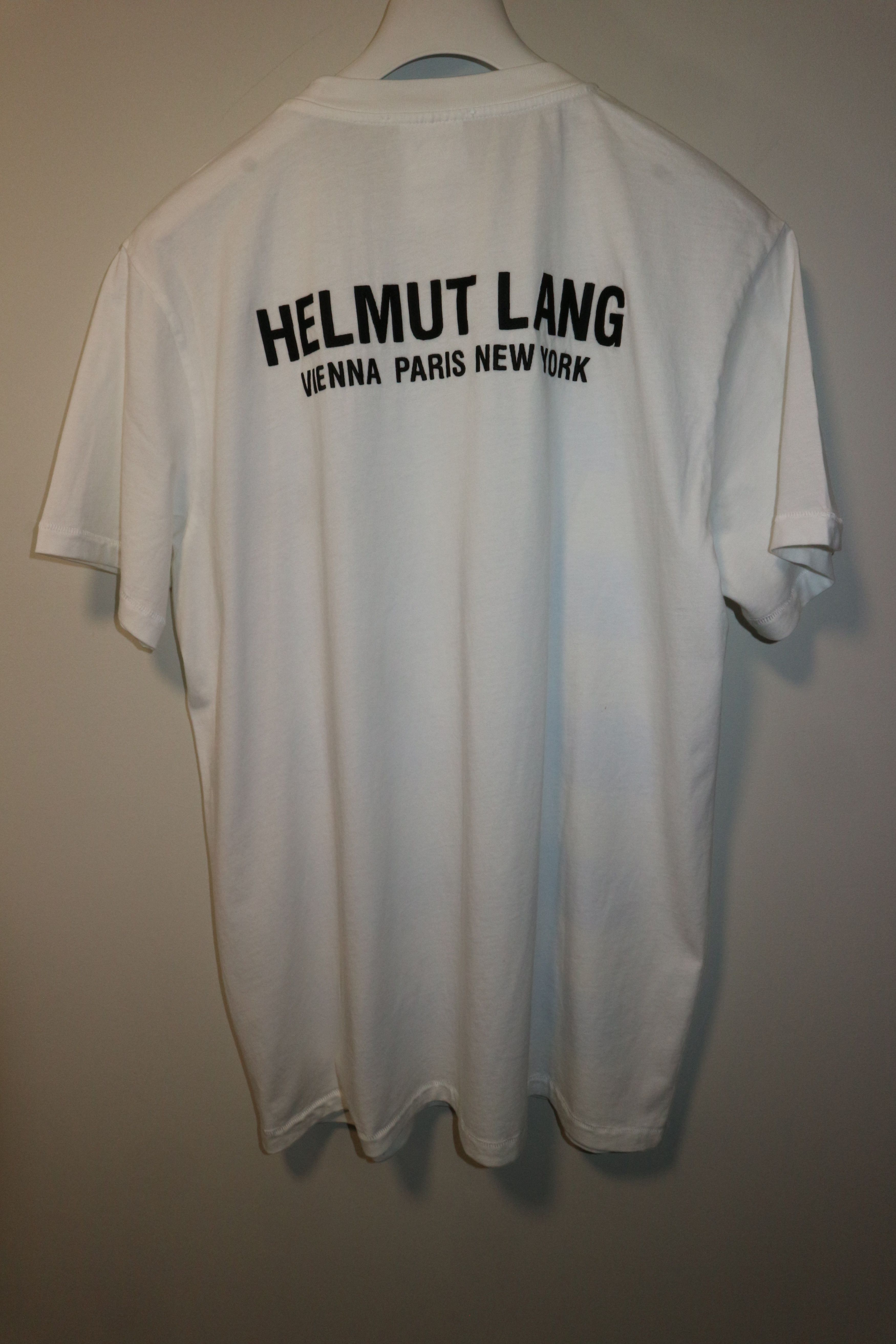 Helmut Lang Embroidered logo stripes t-shirt Size US XXL / EU 58 / 5 - 7 Thumbnail