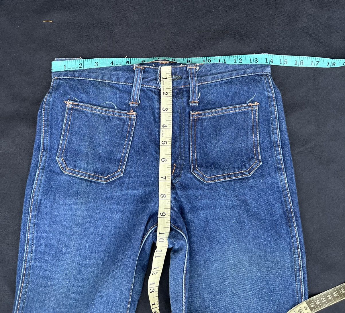 Big John Vintage 70s Big John Japan Fade Denim Super Flare Jeans Size US 28 / EU 44 - 2 Thumbnail