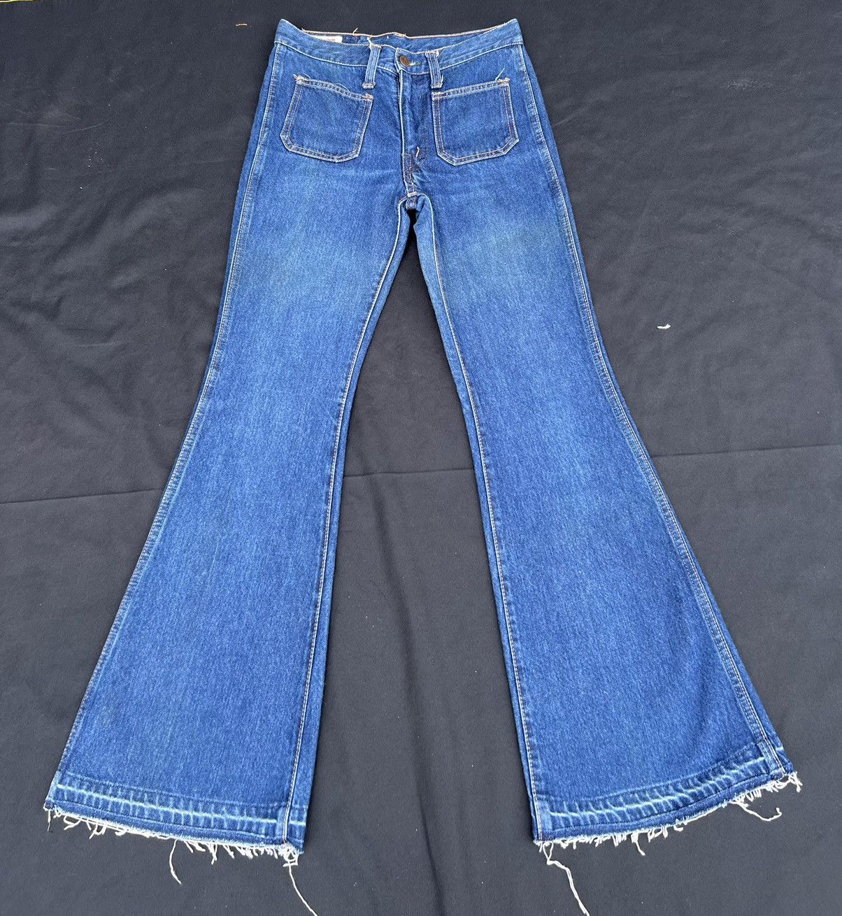 Big John Vintage 70s Big John Japan Fade Denim Super Flare Jeans Size US 28 / EU 44 - 1 Thumbnail