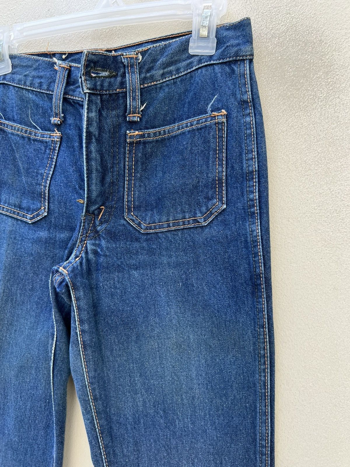 Big John Vintage 70s Big John Japan Fade Denim Super Flare Jeans Size US 28 / EU 44 - 12 Thumbnail