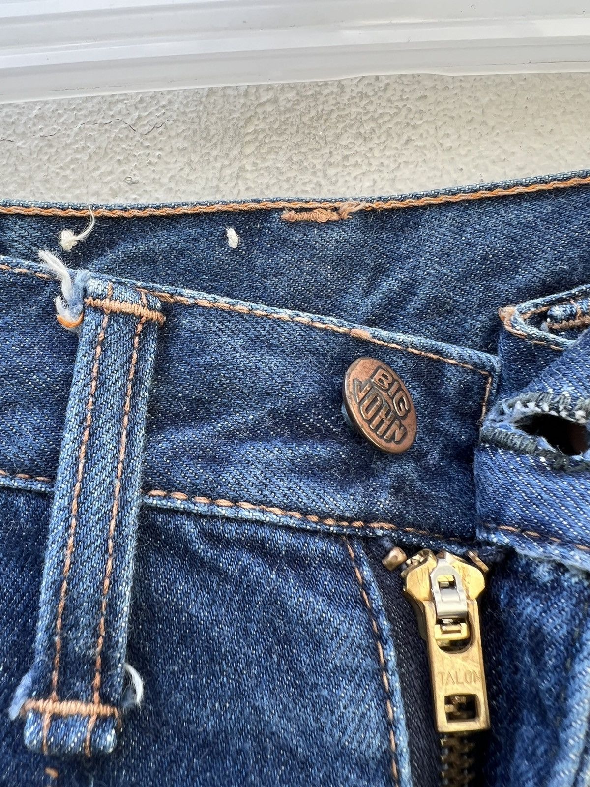 Big John Vintage 70s Big John Japan Fade Denim Super Flare Jeans Size US 28 / EU 44 - 8 Thumbnail