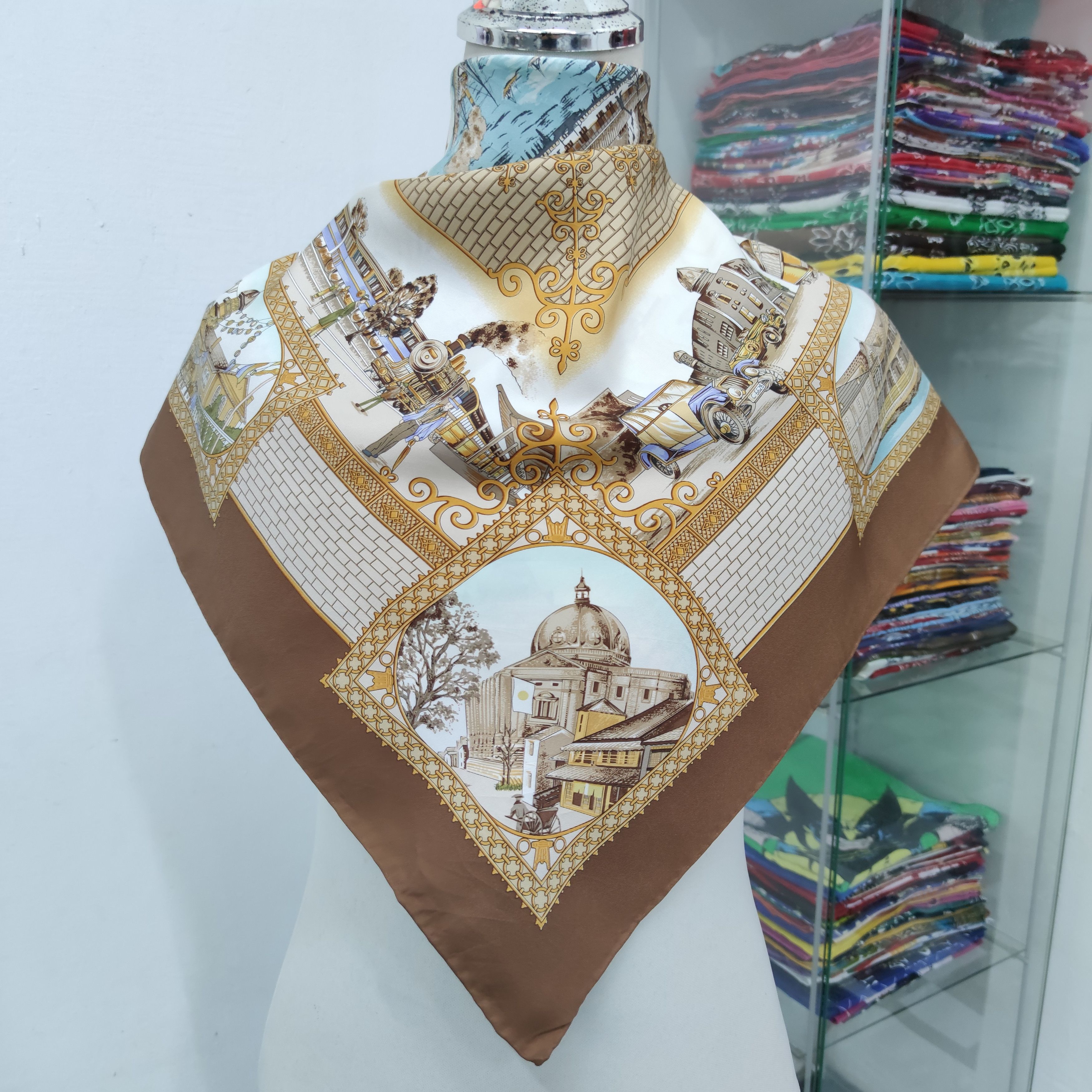 Other × Vintage Yokohama Marca Silk Scarf Size ONE SIZE - 1 Thumbnail