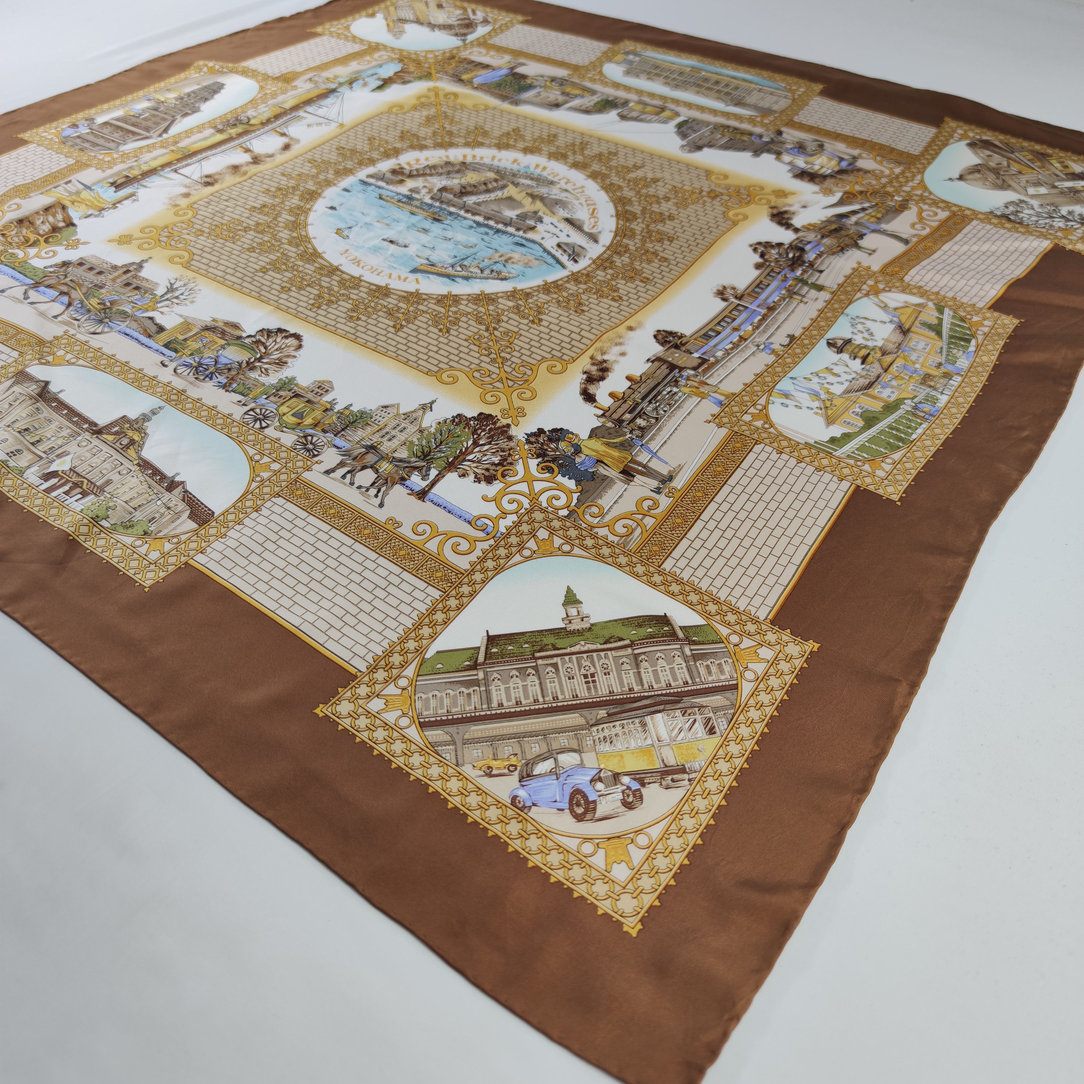 Other × Vintage Yokohama Marca Silk Scarf Size ONE SIZE - 4 Thumbnail