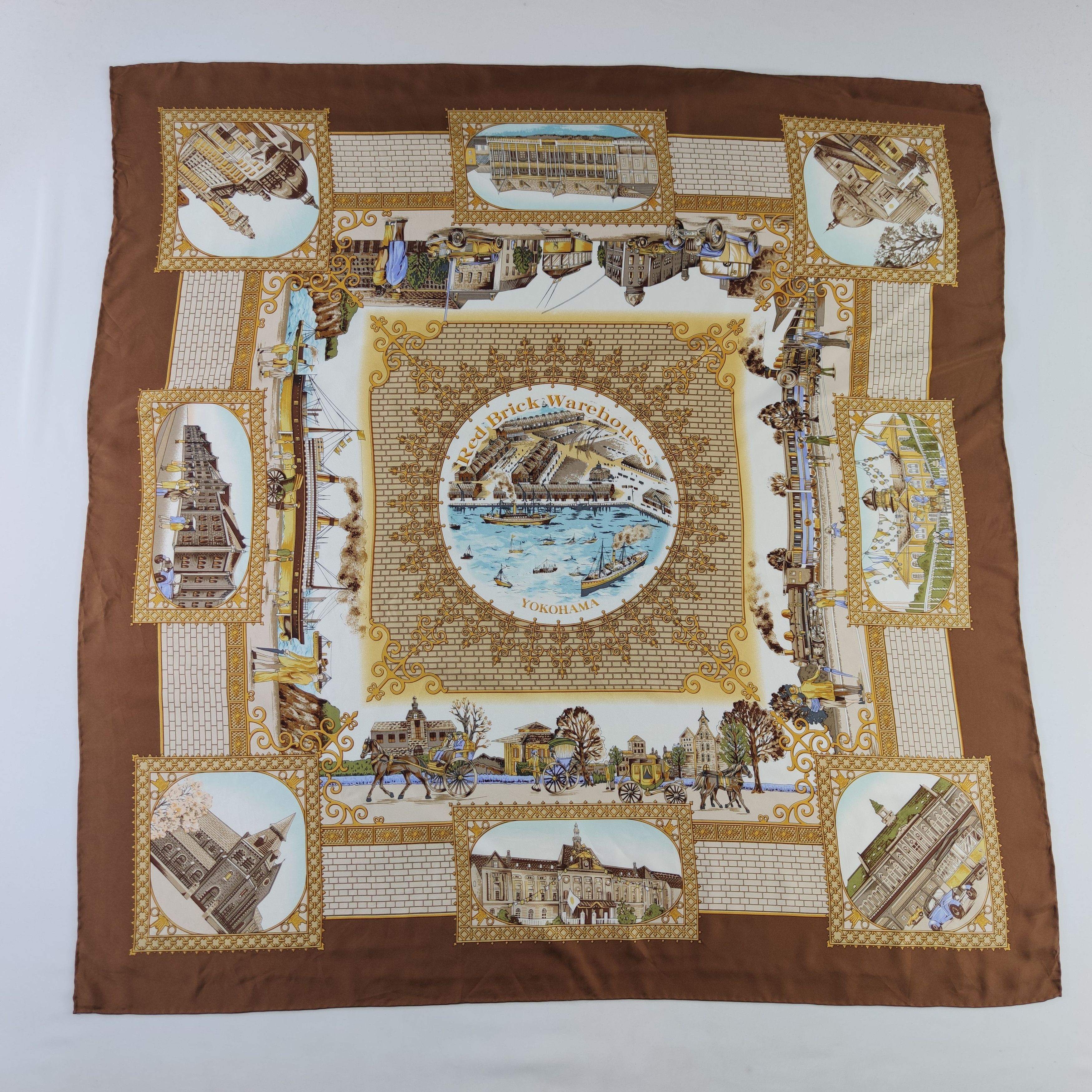 Other × Vintage Yokohama Marca Silk Scarf Size ONE SIZE - 2 Thumbnail