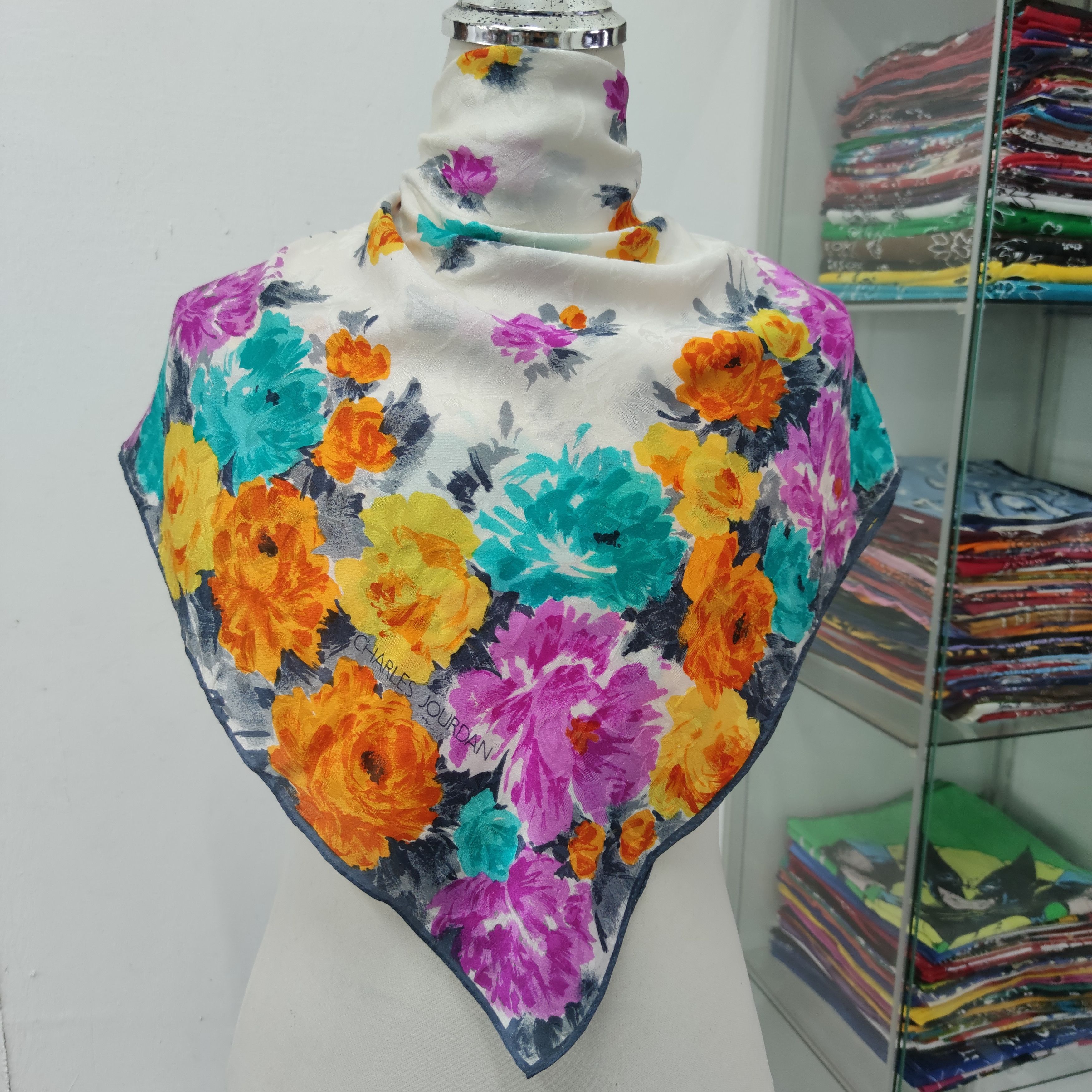 Charles Jourdan Charles Jourdan Silk Scarf Size ONE SIZE - 1 Thumbnail
