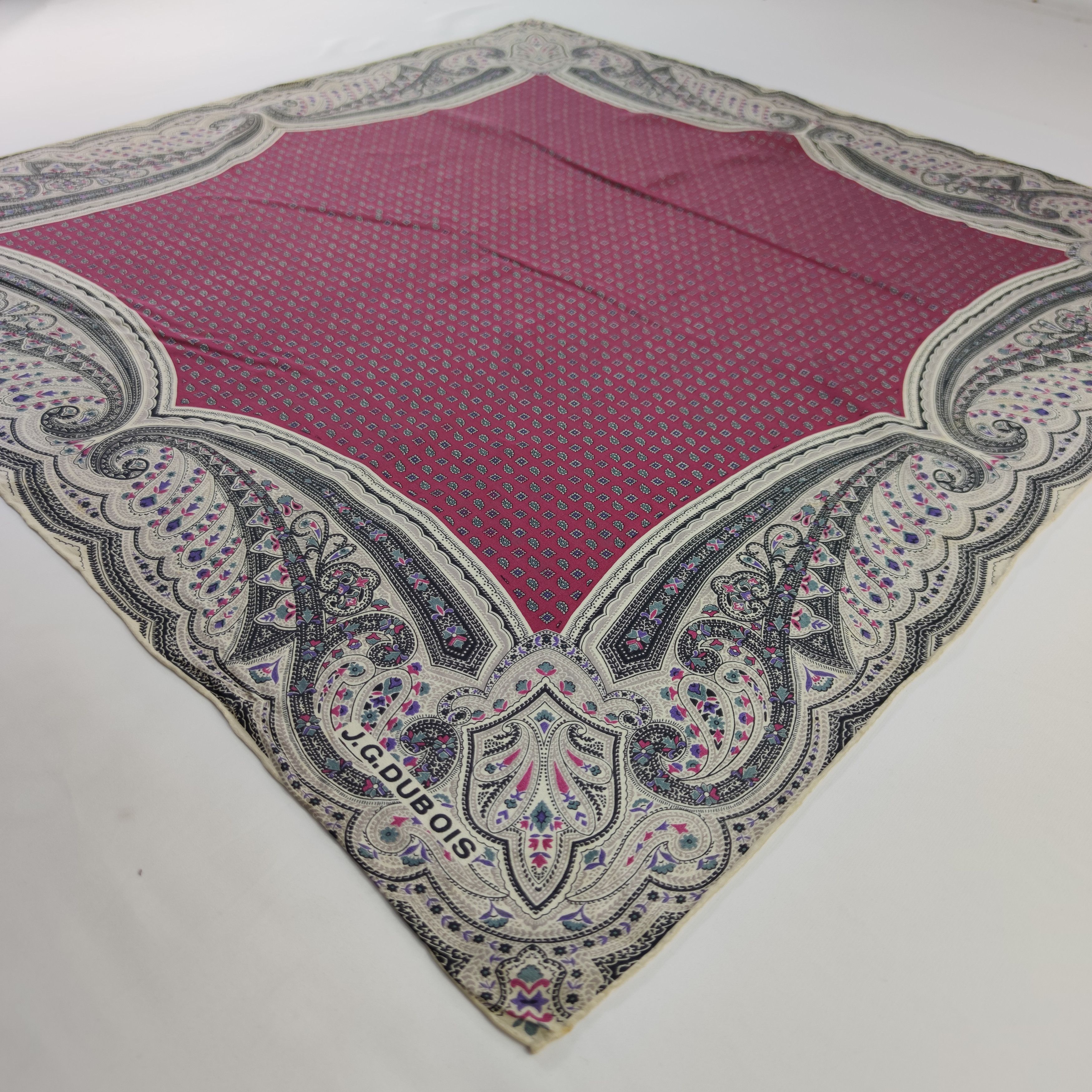 Vintage J.G.Dubois Silk Scarf Size ONE SIZE - 4 Thumbnail