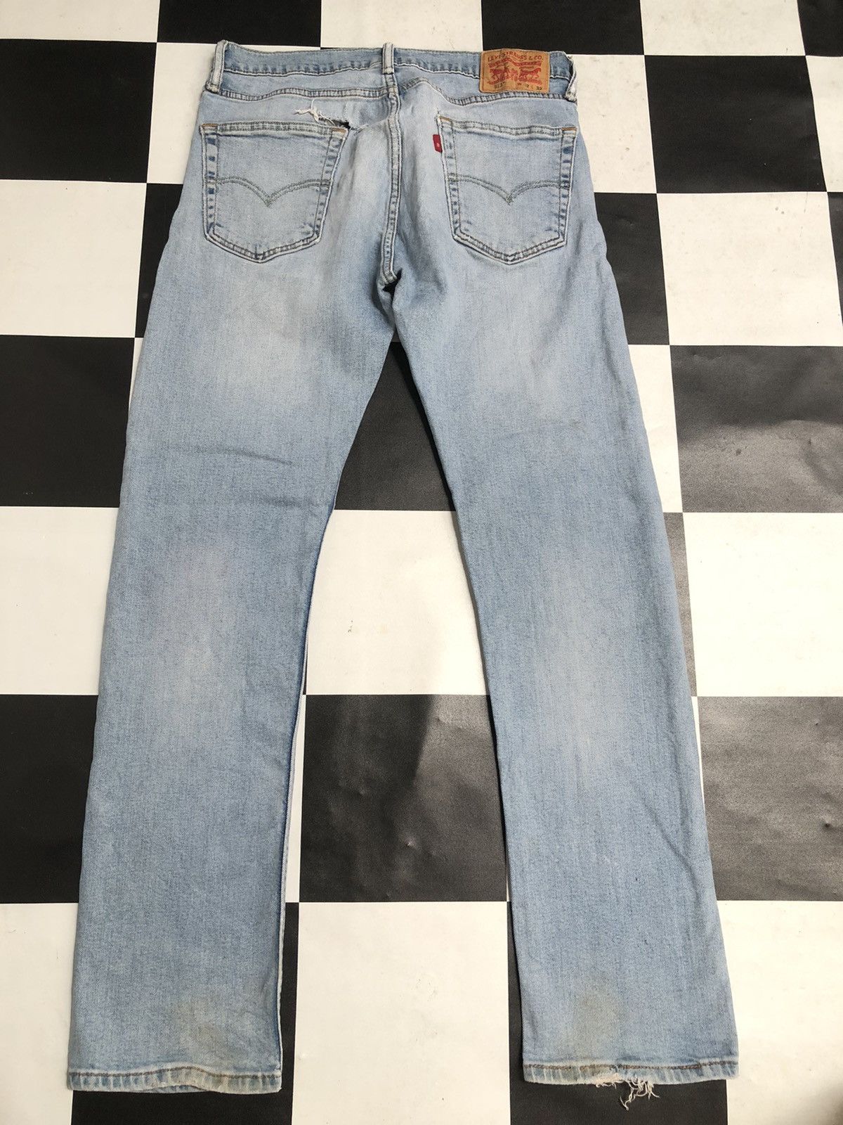 Levi's × Vintage Levis 513 Faded Blue Denim Slim Fit Jeans L47 Size US 32 / EU 48 - 2 Thumbnail