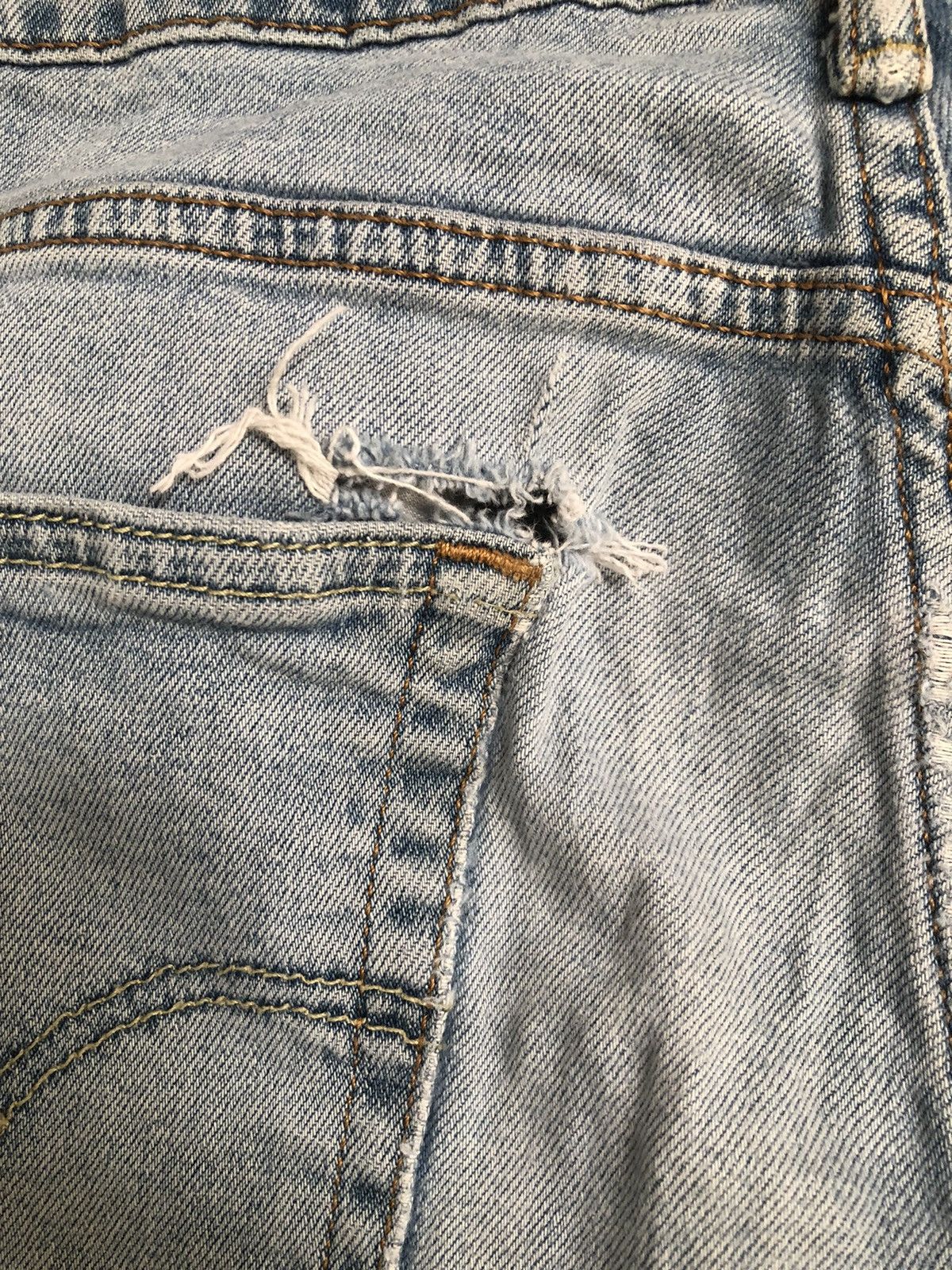 Levi's × Vintage Levis 513 Faded Blue Denim Slim Fit Jeans L47 Size US 32 / EU 48 - 12 Thumbnail