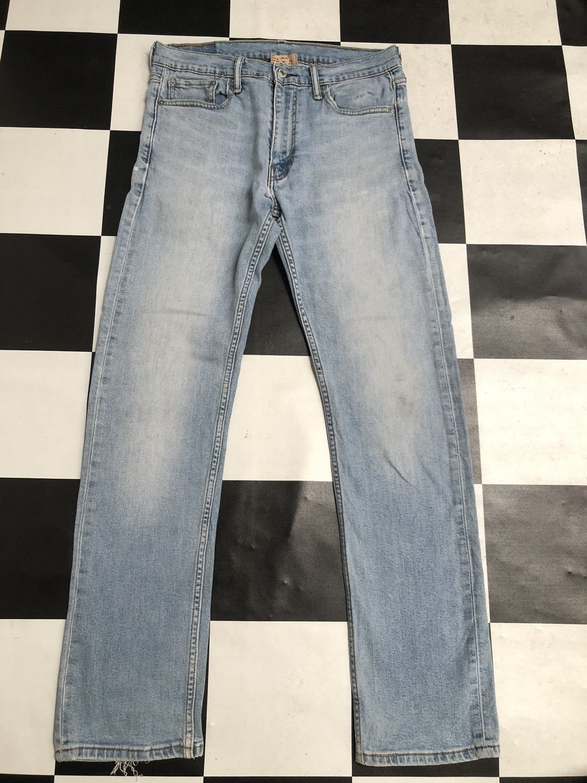 Levi's × Vintage Levis 513 Faded Blue Denim Slim Fit Jeans L47 Size US 32 / EU 48 - 1 Thumbnail