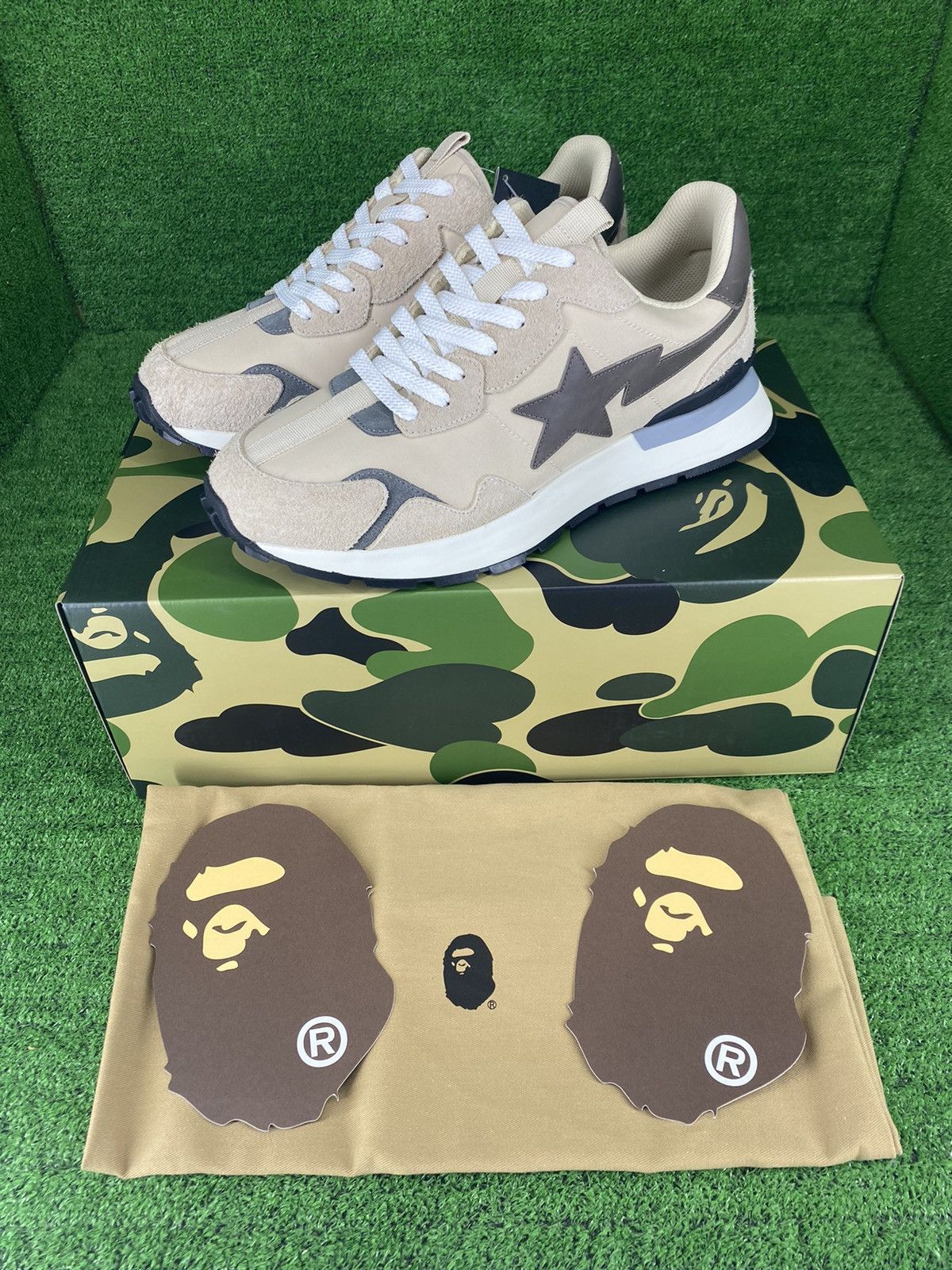 image of Bape Roadsta Express 1 Brown Size 8 Shoes in Brown Tan, Men's