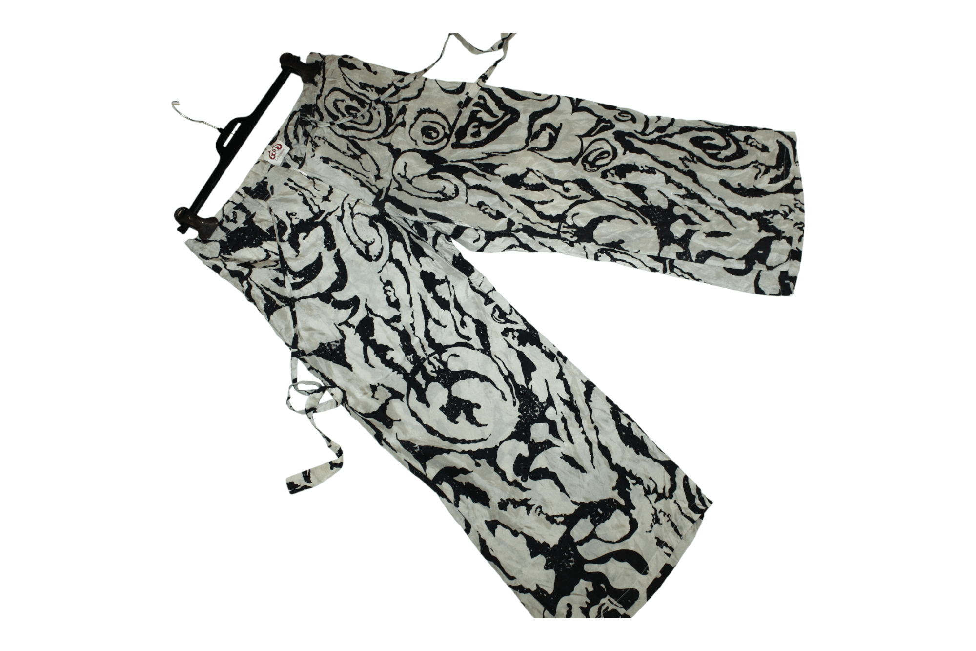 Designer LE SIRENUSE Abstract Print Wide Leg Silk Pants Size 34" / US 12 / IT 48 - 6 Thumbnail