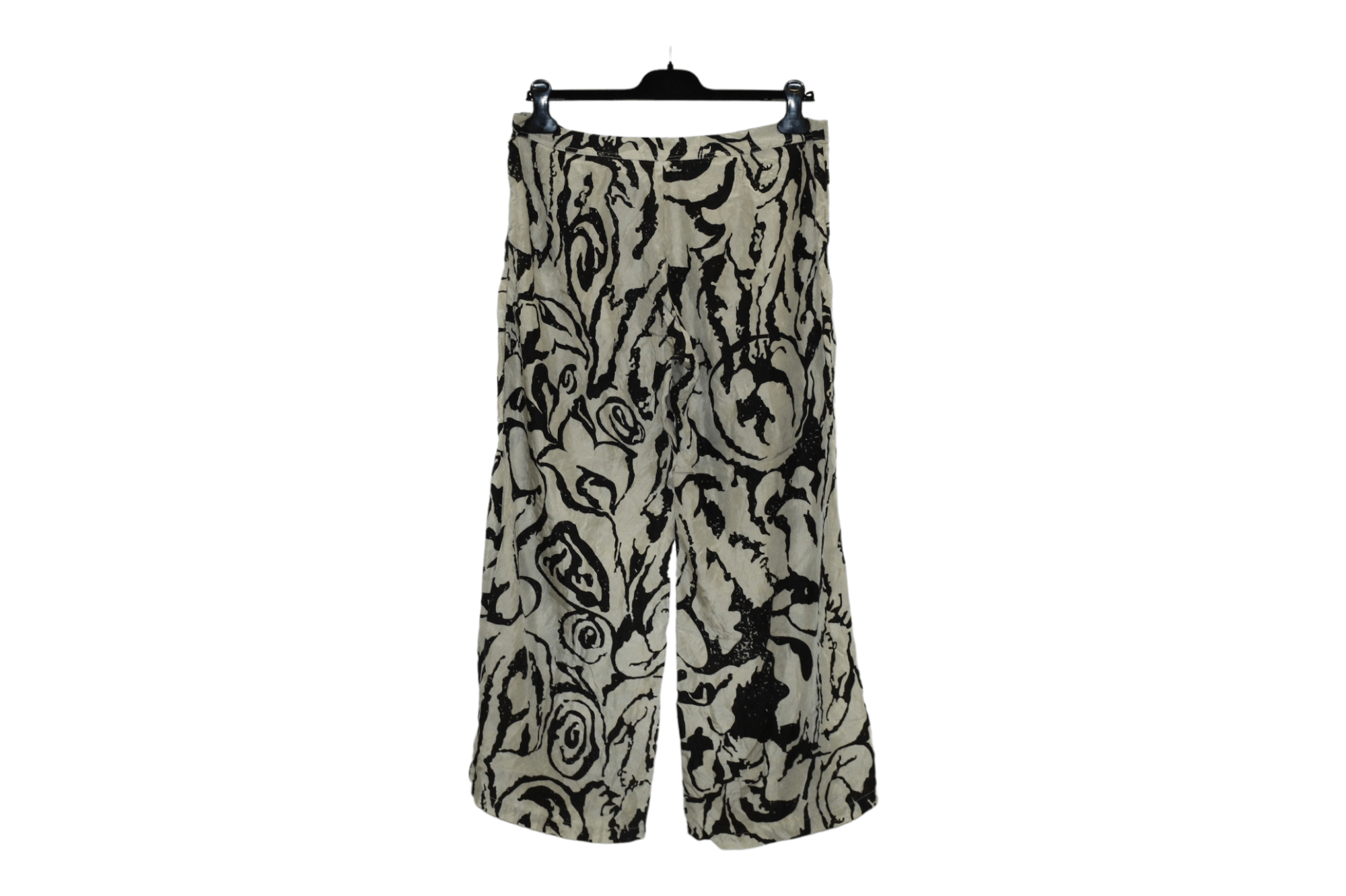 Designer LE SIRENUSE Abstract Print Wide Leg Silk Pants Size 34" / US 12 / IT 48 - 2 Thumbnail