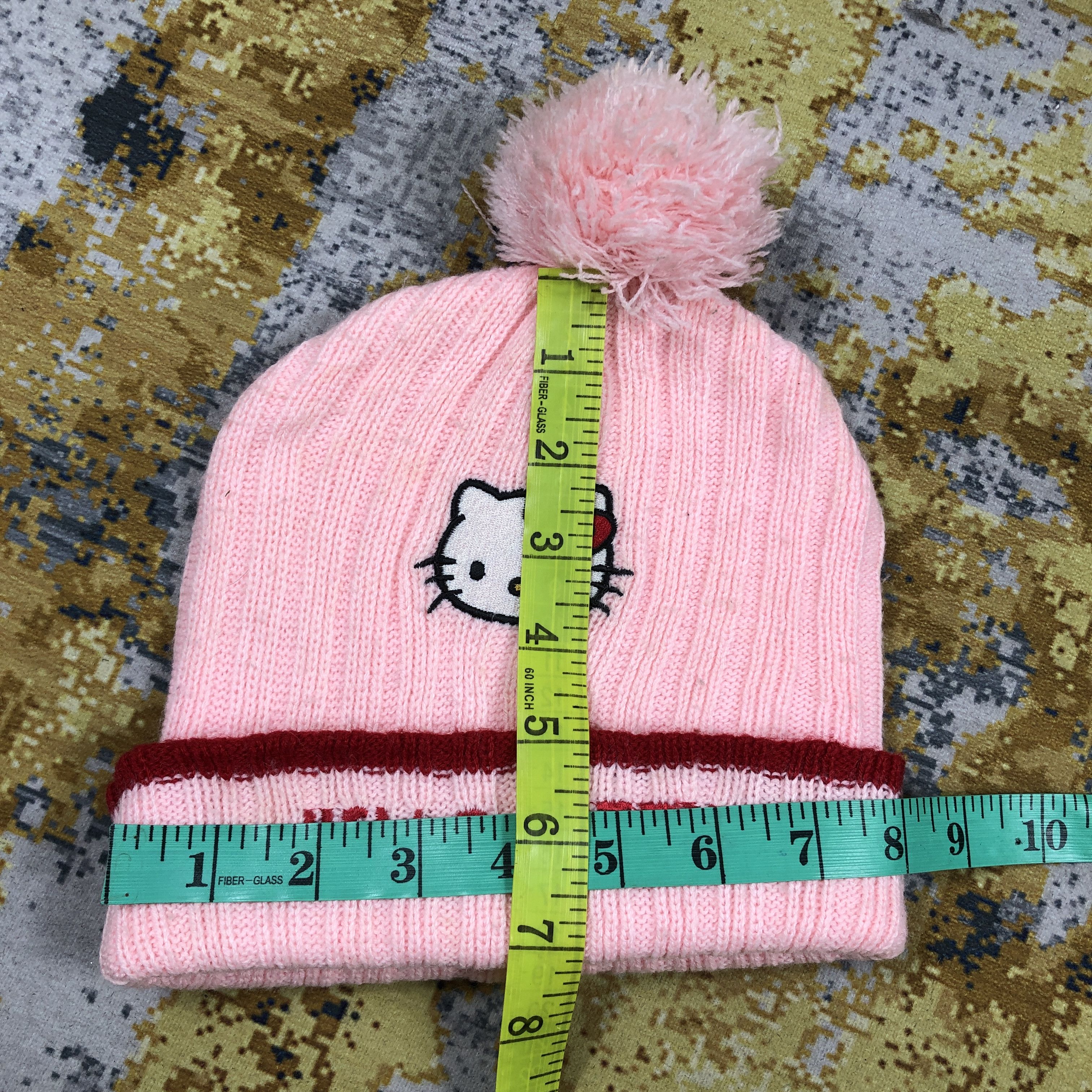 Anime × Japanese Brand × Vintage Vintage Hello Kitty 2004 Bobble Beanie Hat B2160 Size ONE SIZE - 5 Thumbnail