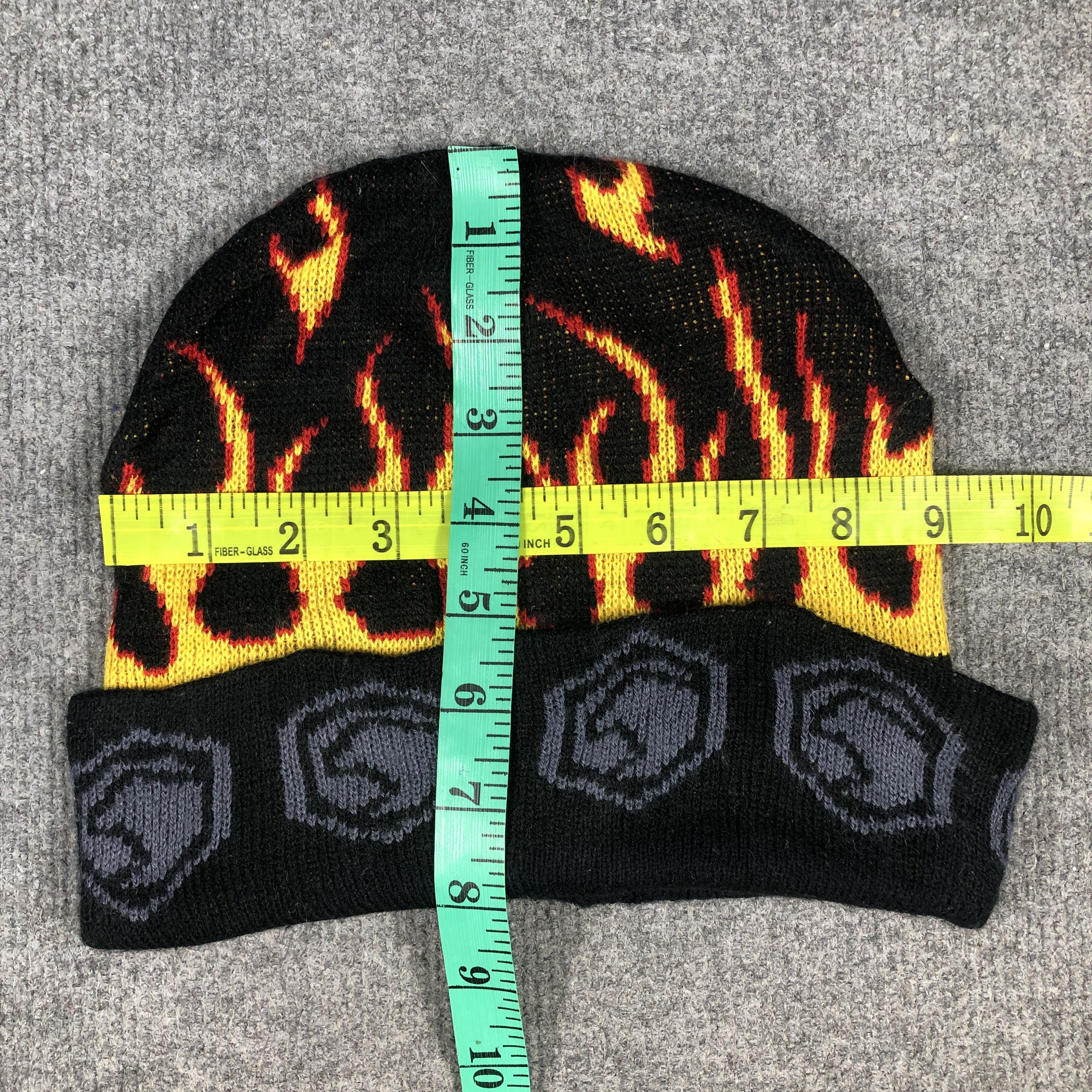 Japanese Brand × Vintage Vintage Flame Beanie Hat B1246 Size ONE SIZE - 6 Thumbnail