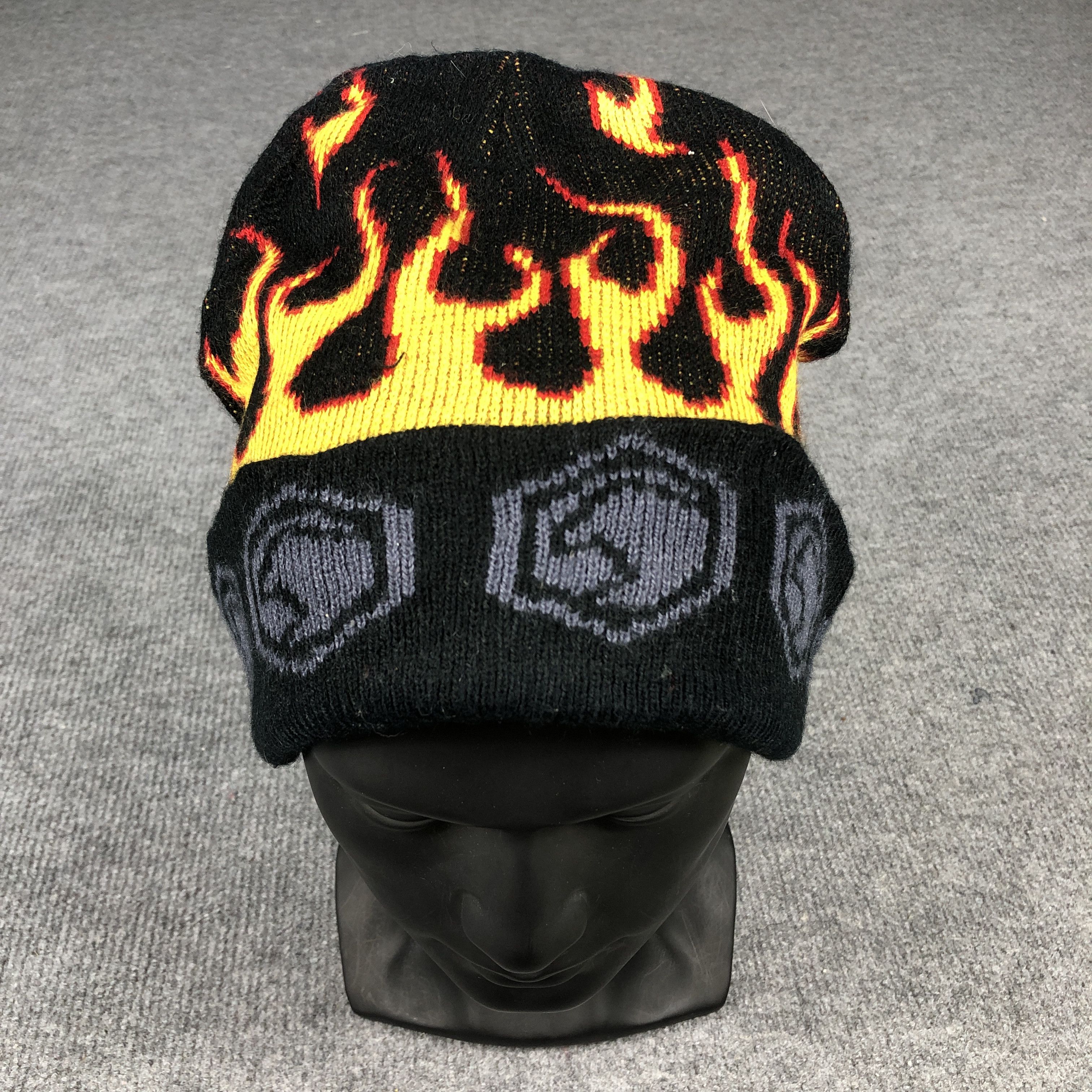 Japanese Brand × Vintage Vintage Flame Beanie Hat B1246 Size ONE SIZE - 2 Thumbnail