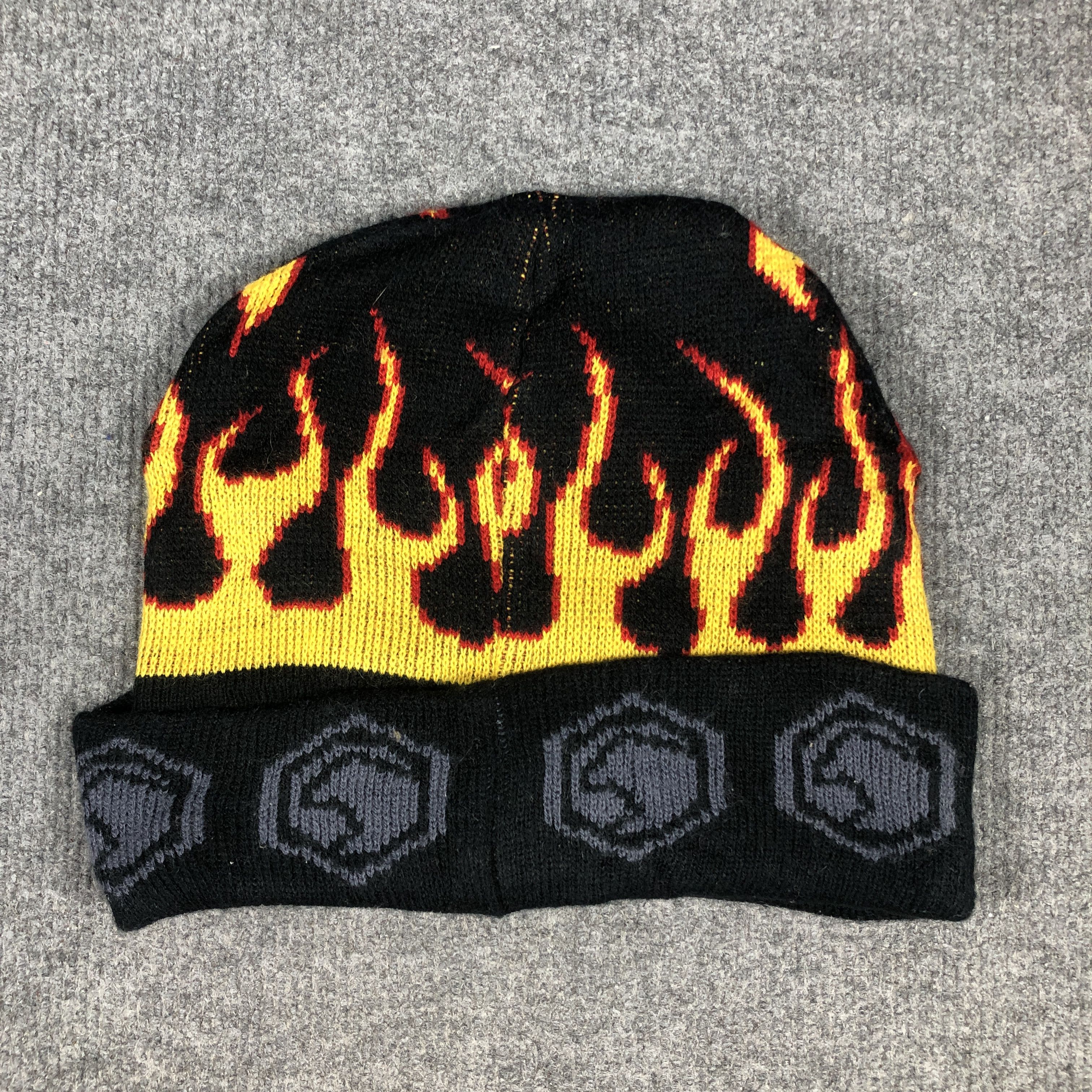 Japanese Brand × Vintage Vintage Flame Beanie Hat B1246 Size ONE SIZE - 5 Thumbnail