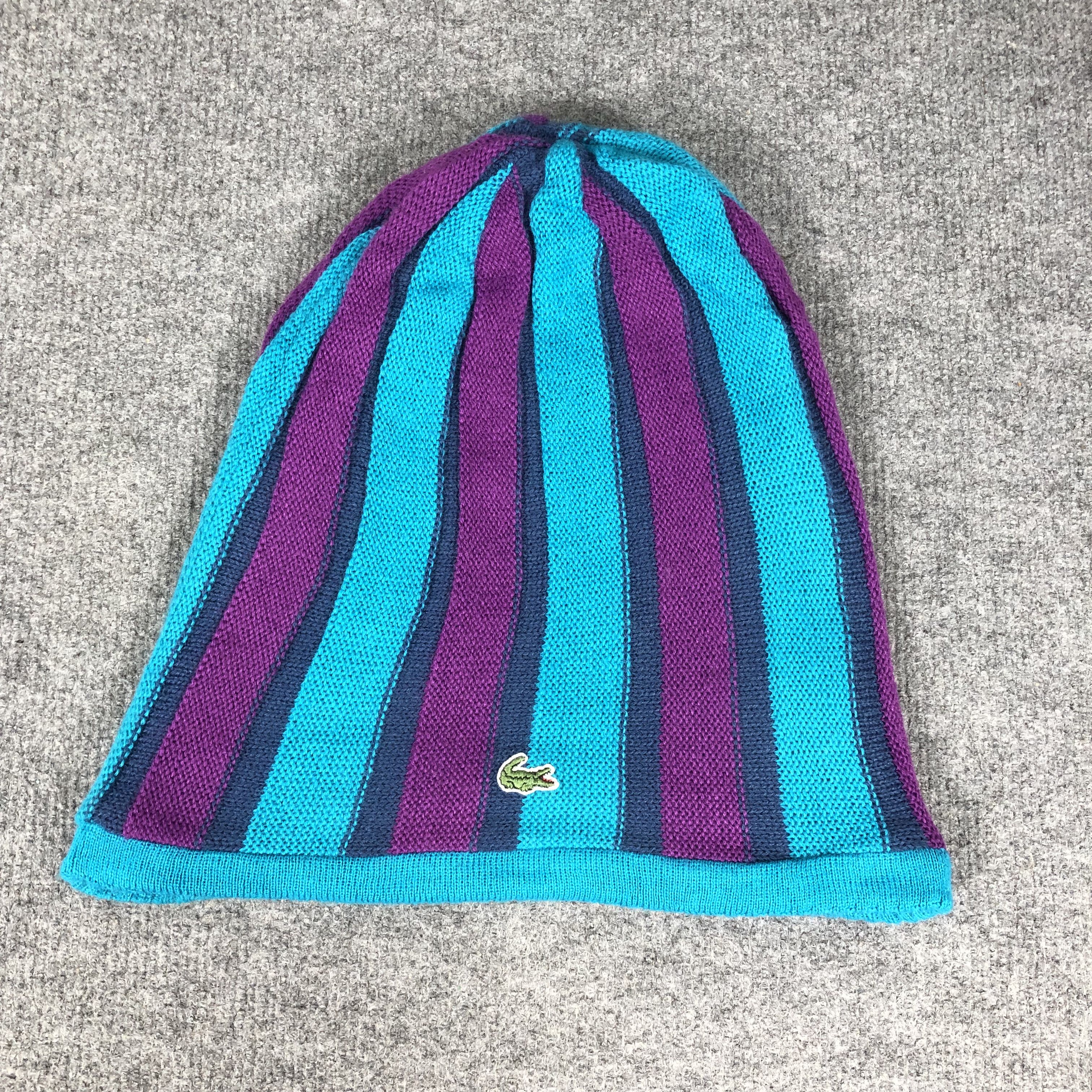 Lacoste × Vintage Vintage Lacoste Reversible Beanie Hat Size ONE SIZE - 1 Thumbnail