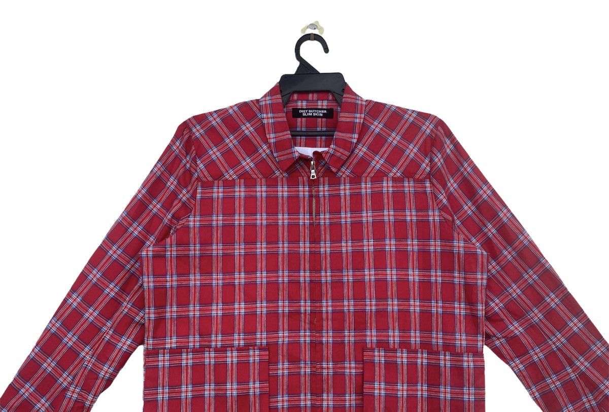 Diet Butcher Slim Skin Diet Butcher Slim Skin cotton tartan plaid zip up jacket Size US M / EU 48-50 / 2 - 2 Thumbnail