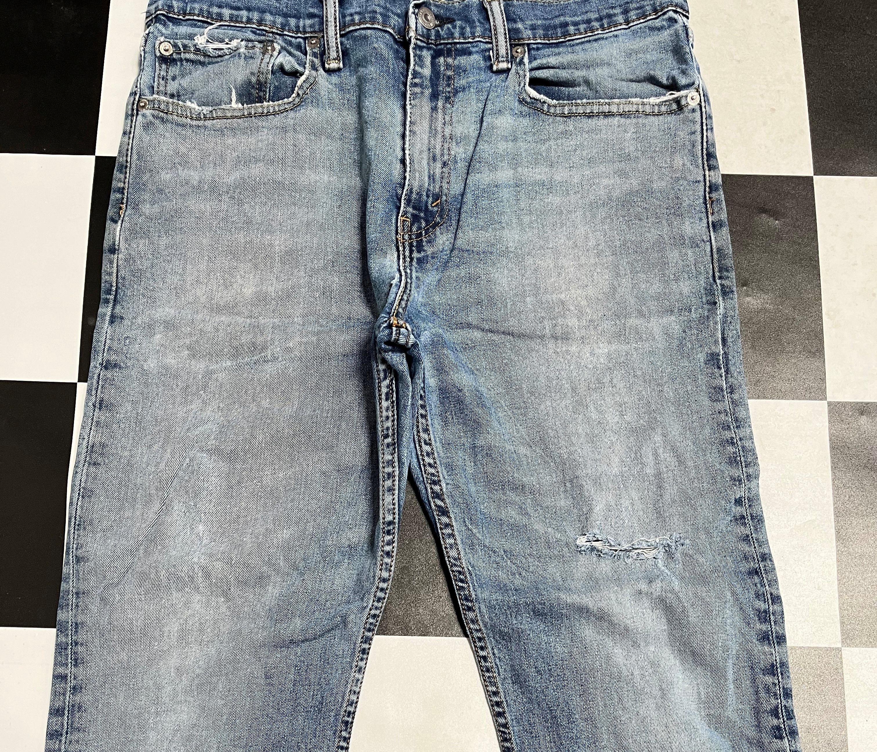Levi's × Vintage Vintage Levi's Faded Distressed Denim Slim Jeans L68 Size US 34 / EU 50 - 3 Thumbnail
