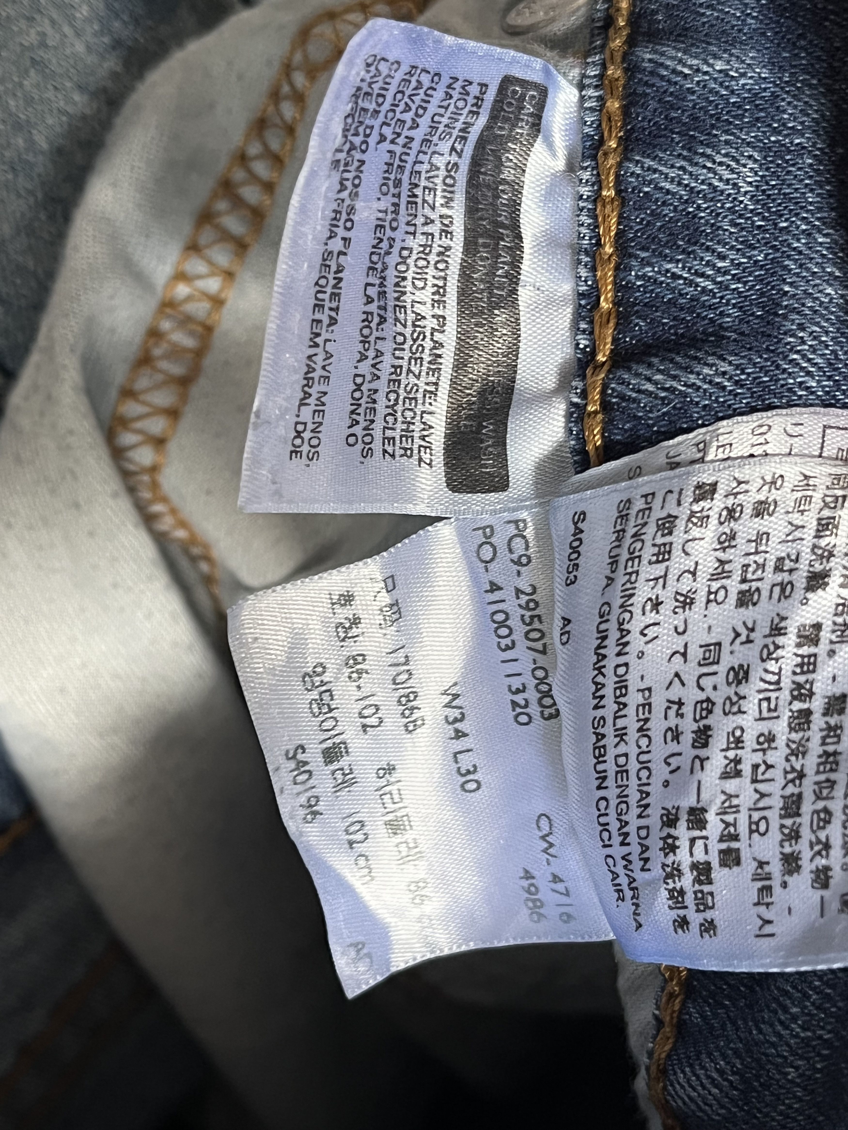 Levi's × Vintage Vintage Levi's Faded Distressed Denim Slim Jeans L68 Size US 34 / EU 50 - 15 Thumbnail
