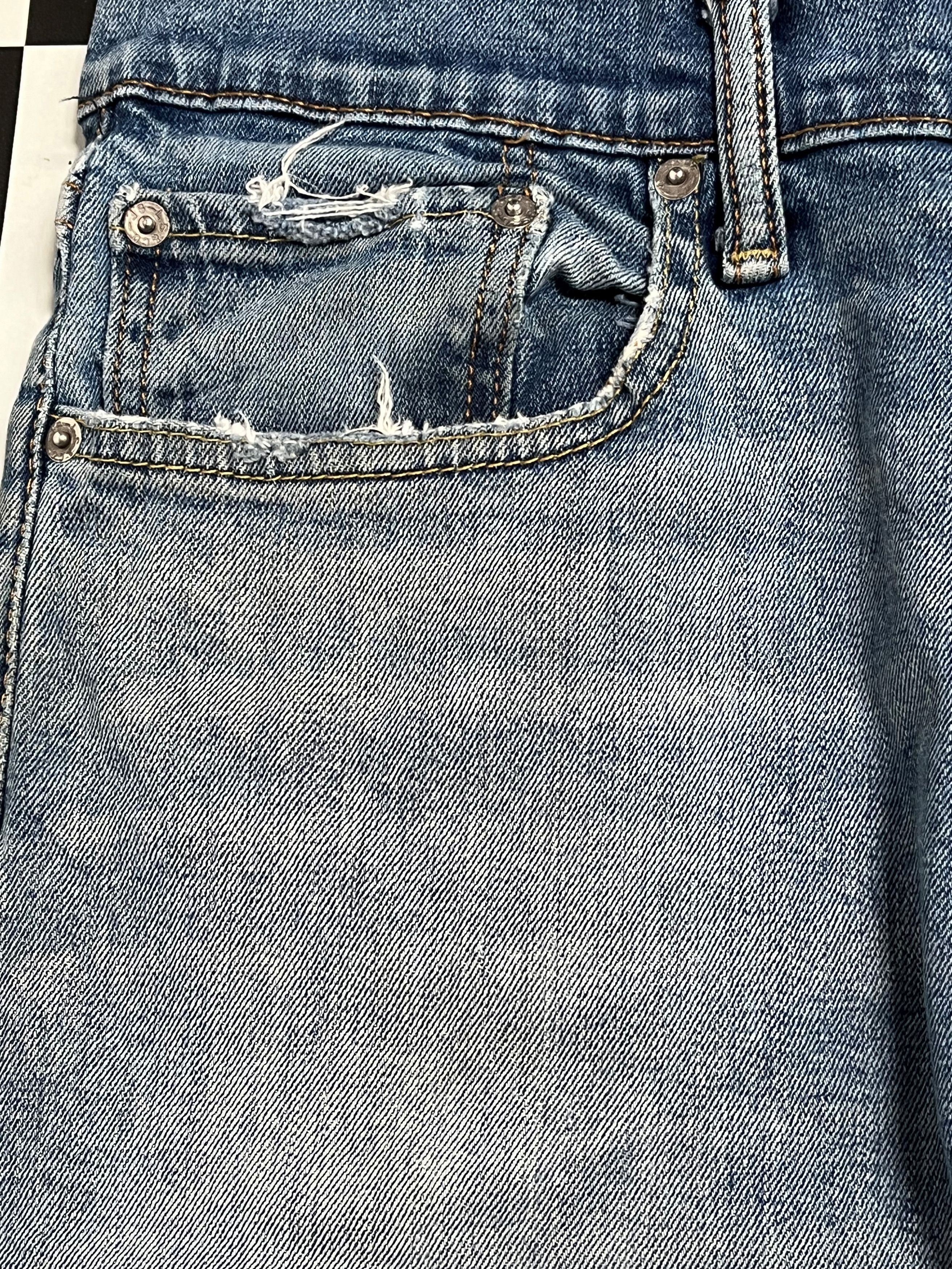 Levi's × Vintage Vintage Levi's Faded Distressed Denim Slim Jeans L68 Size US 34 / EU 50 - 4 Thumbnail
