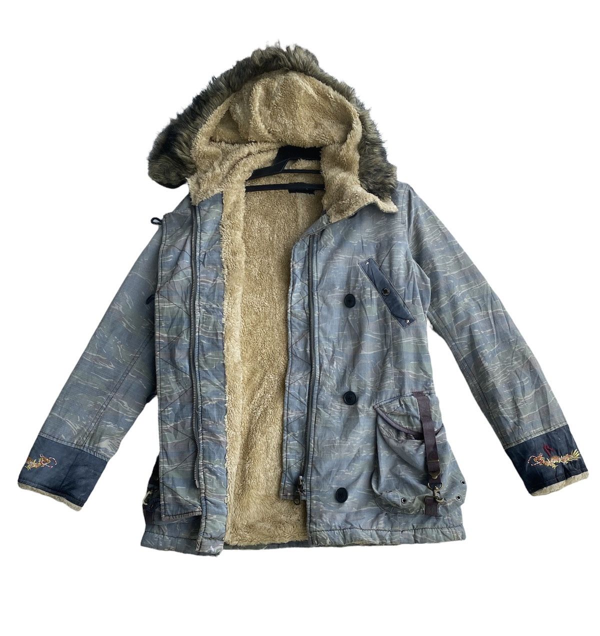 Replay Replay tiger stripe sherpa lining parka Size US M / EU 48-50 / 2 - 2 Thumbnail