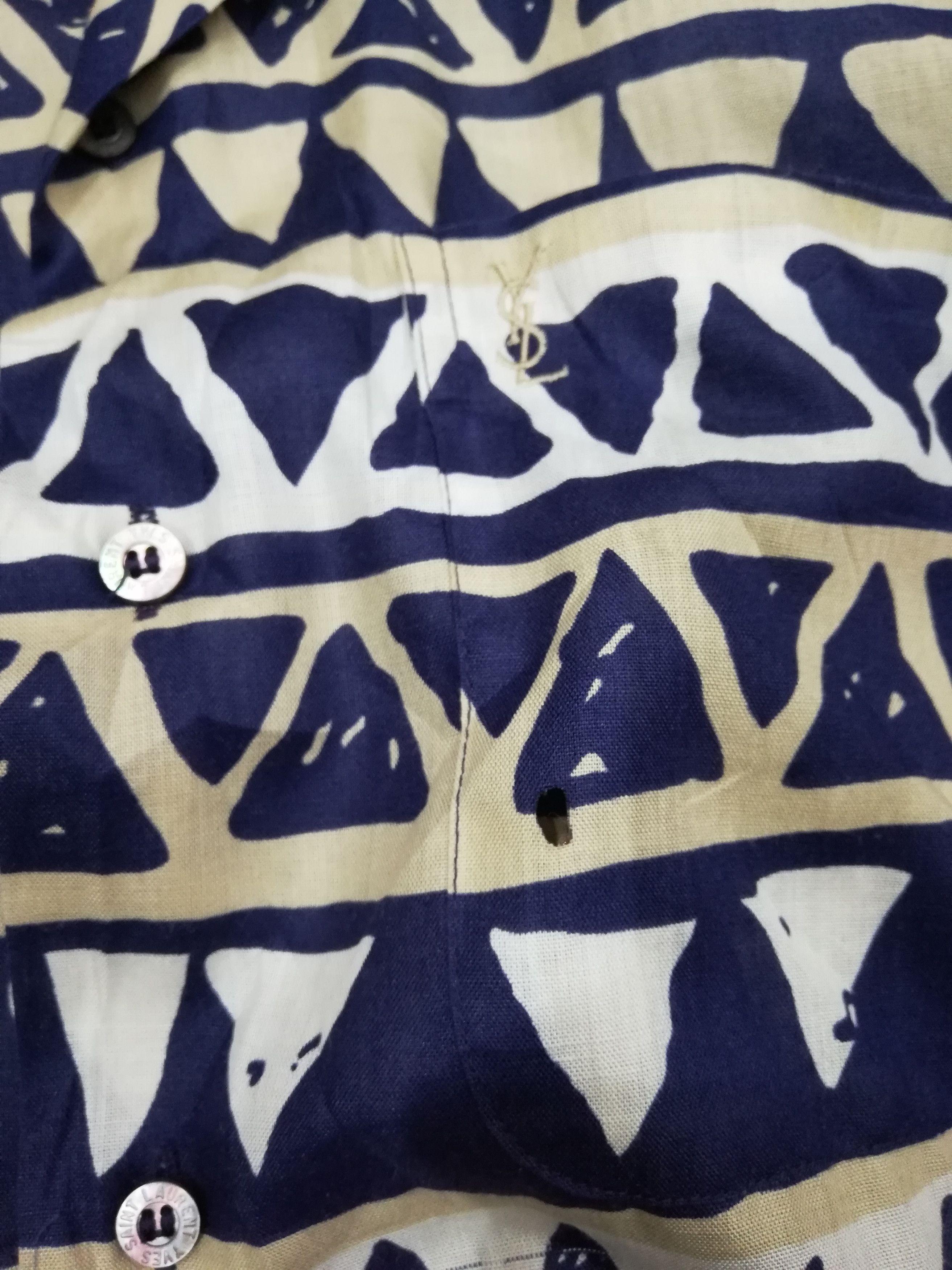 Yves Saint Laurent Vintage YvesSaintLaurent pour Homme Button Up Shirt Size US M / EU 48-50 / 2 - 6 Thumbnail