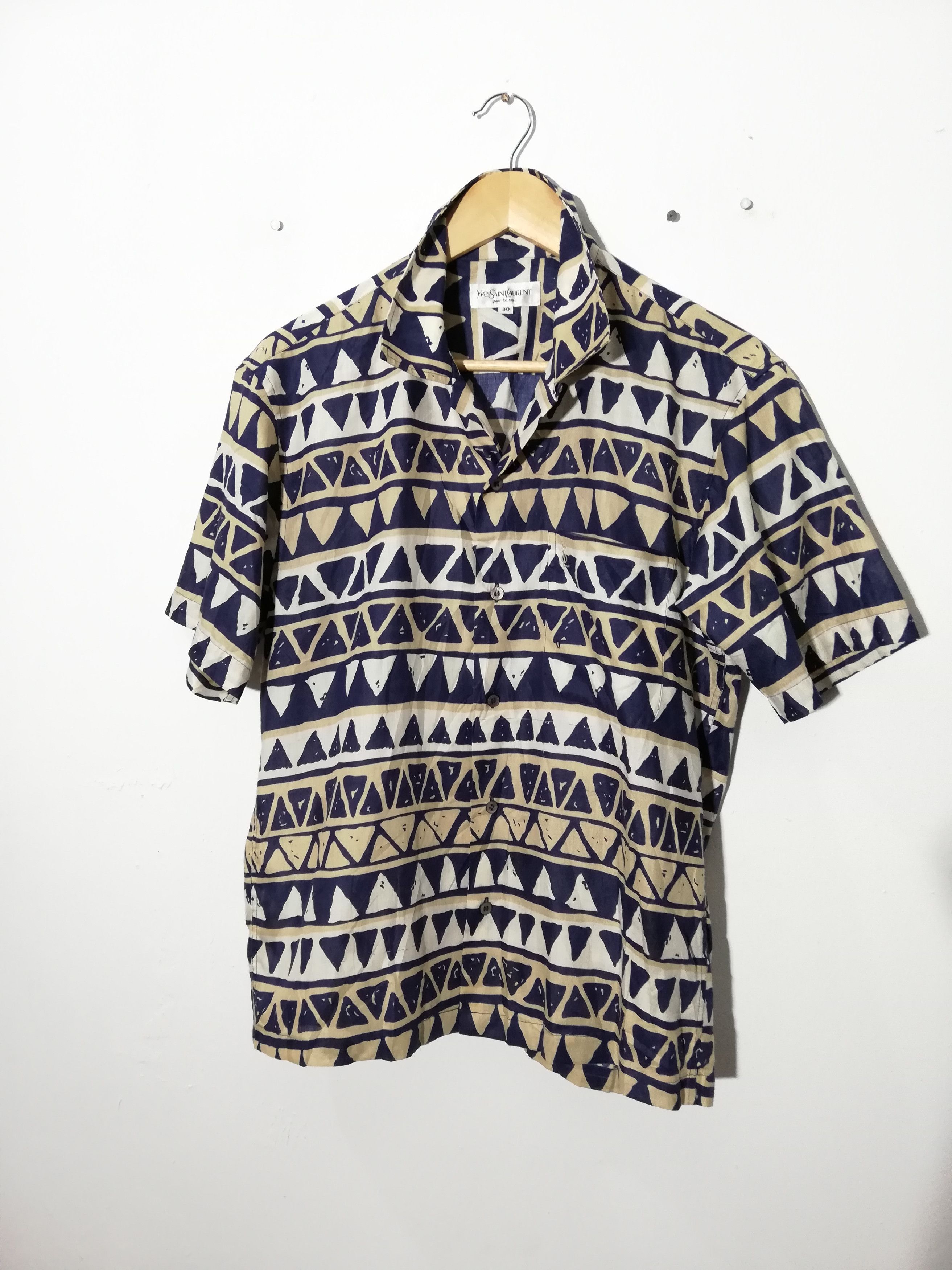 Yves Saint Laurent Vintage YvesSaintLaurent pour Homme Button Up Shirt Size US M / EU 48-50 / 2 - 1 Thumbnail