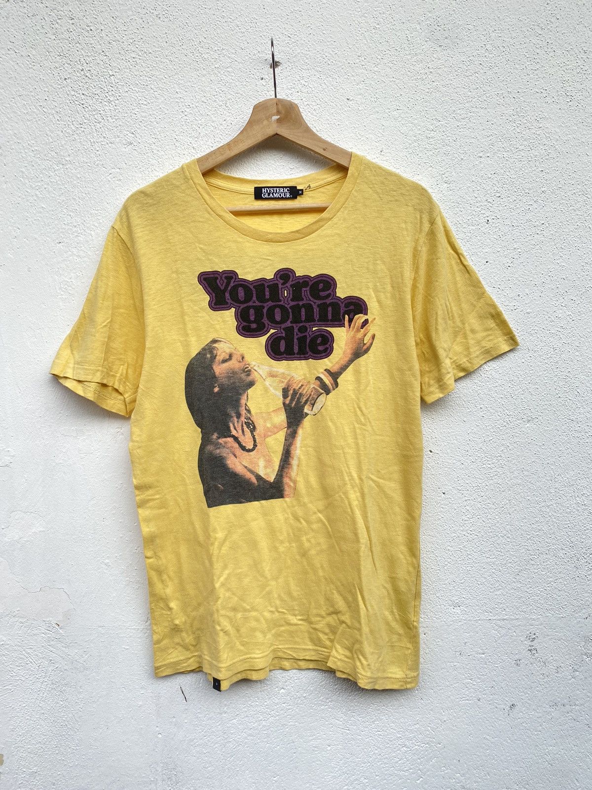 RARE HYSTERIC GLAMOUR SUPER THIRSTY YOURE GONNA DIE TSHIRT