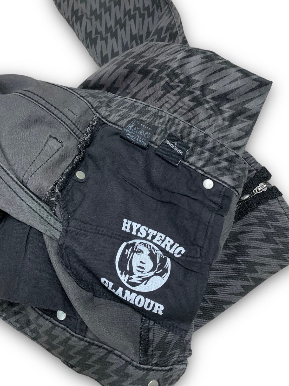 Designer × Hysteric Glamour × Japanese Brand HYSTERIC GLAMOUR ZIPPER AT LEG JAPANESE BRAND PANTS Size US 32 / EU 48 - 4 Thumbnail