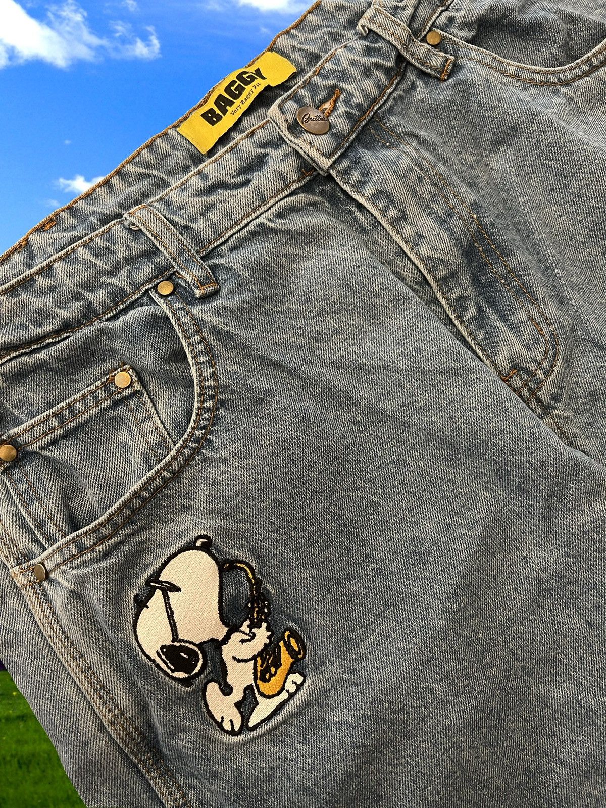 Butter Goods Baggy Jeans x selling Snoopy, 38”