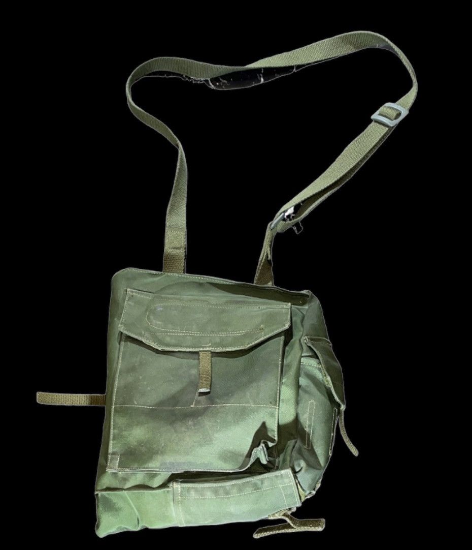 Vintage Authentic Military Issue Gas Mask Bag