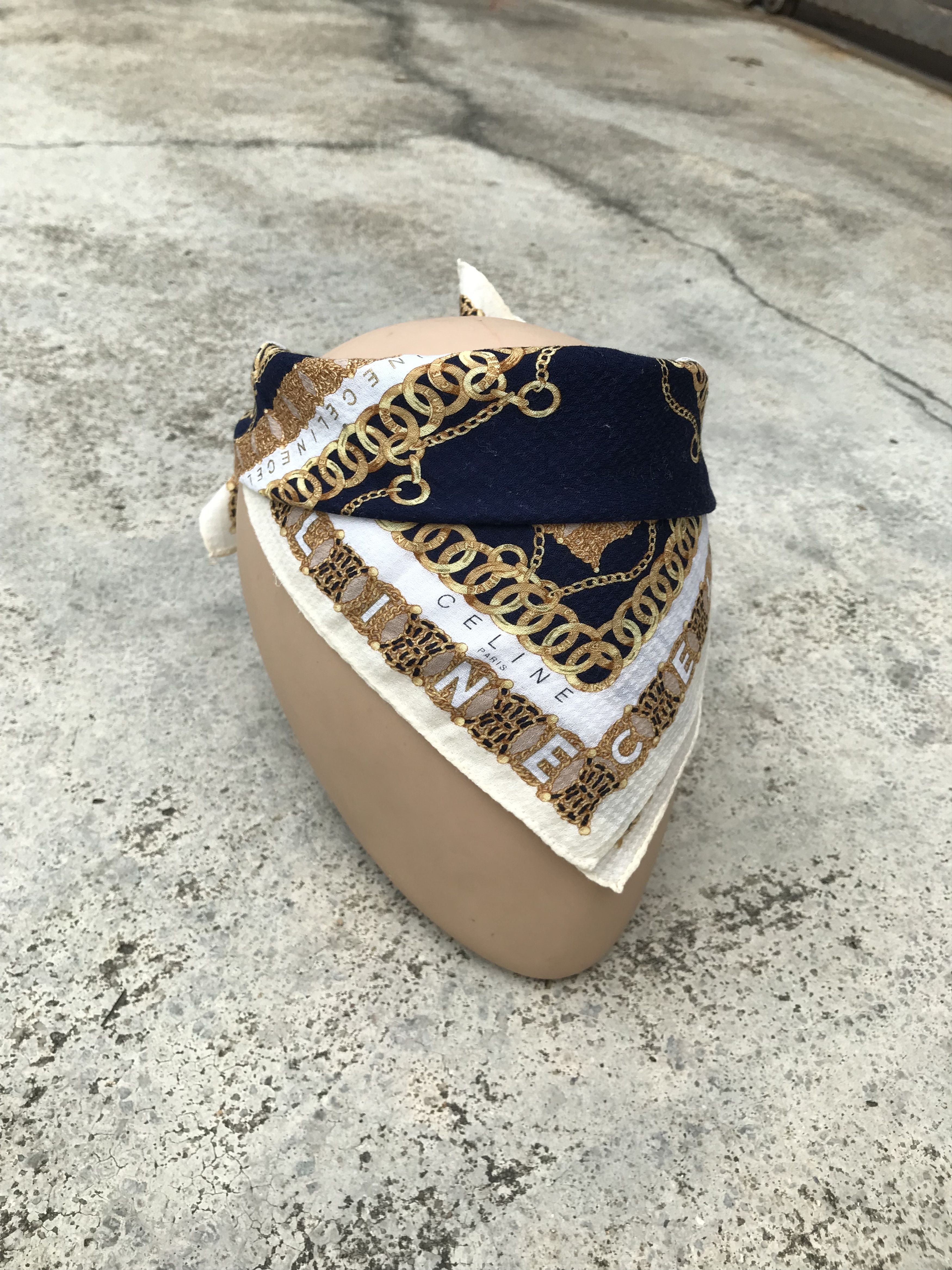 image of Celine Bandana Handkerchief Scarf, Men's
