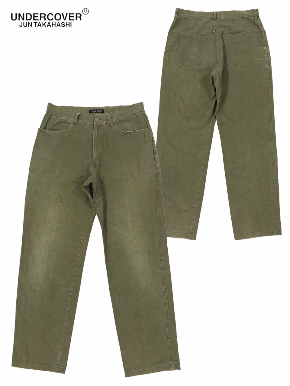 Japanese Brand Undercover by Jun Takahashi Green Distress Denim Jeans Size US 30 / EU 46 - 1 Thumbnail