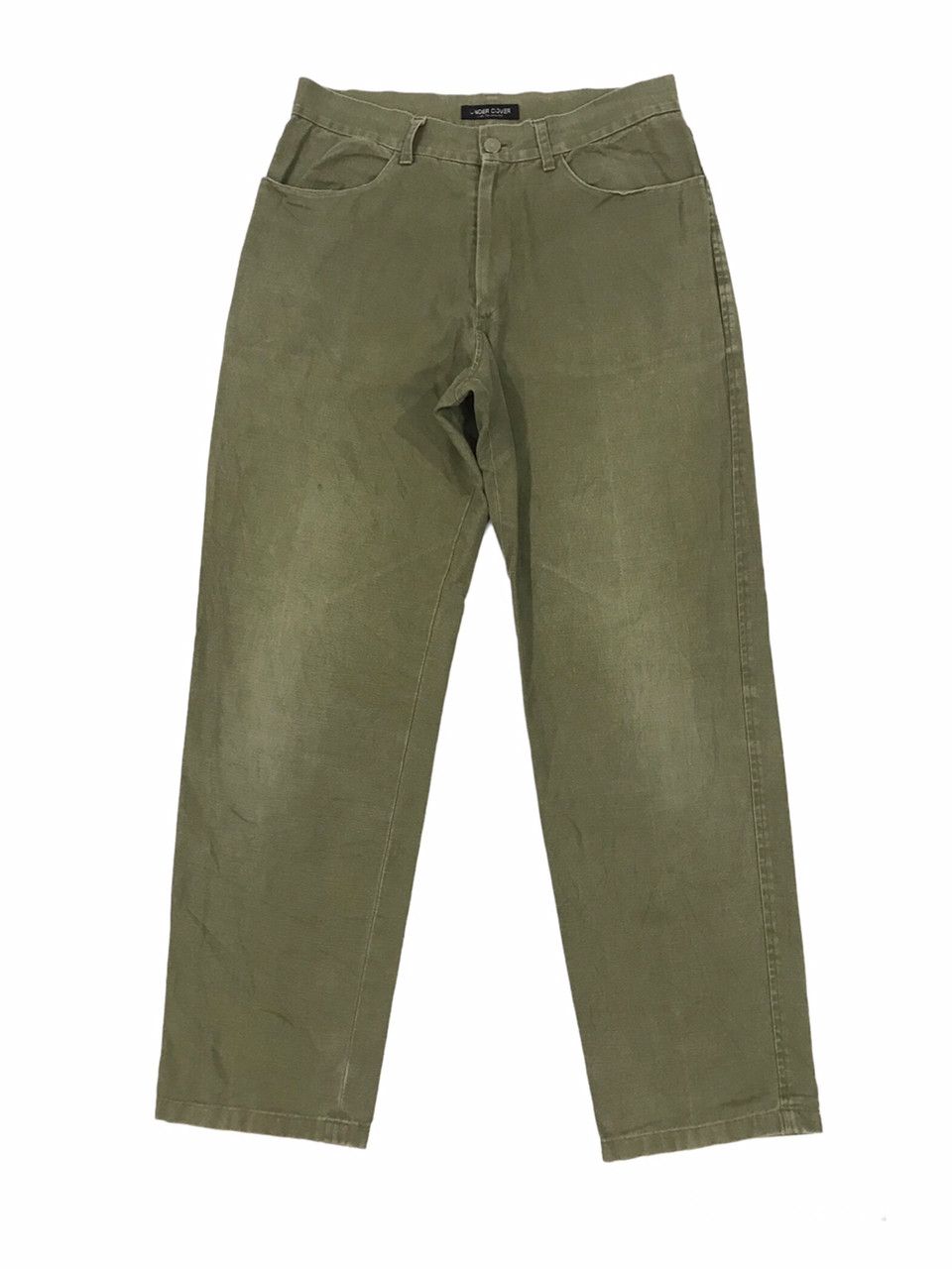 Japanese Brand Undercover by Jun Takahashi Green Distress Denim Jeans Size US 30 / EU 46 - 2 Thumbnail