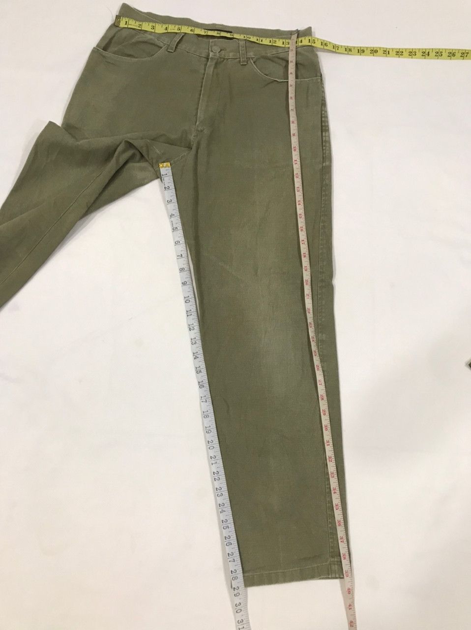 Japanese Brand Undercover by Jun Takahashi Green Distress Denim Jeans Size US 30 / EU 46 - 10 Thumbnail