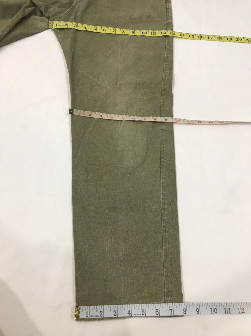 Japanese Brand Undercover by Jun Takahashi Green Distress Denim Jeans Size US 30 / EU 46 - 11 Thumbnail