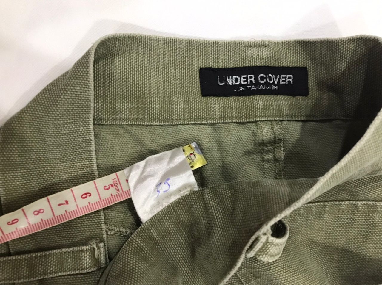 Japanese Brand Undercover by Jun Takahashi Green Distress Denim Jeans Size US 30 / EU 46 - 9 Thumbnail
