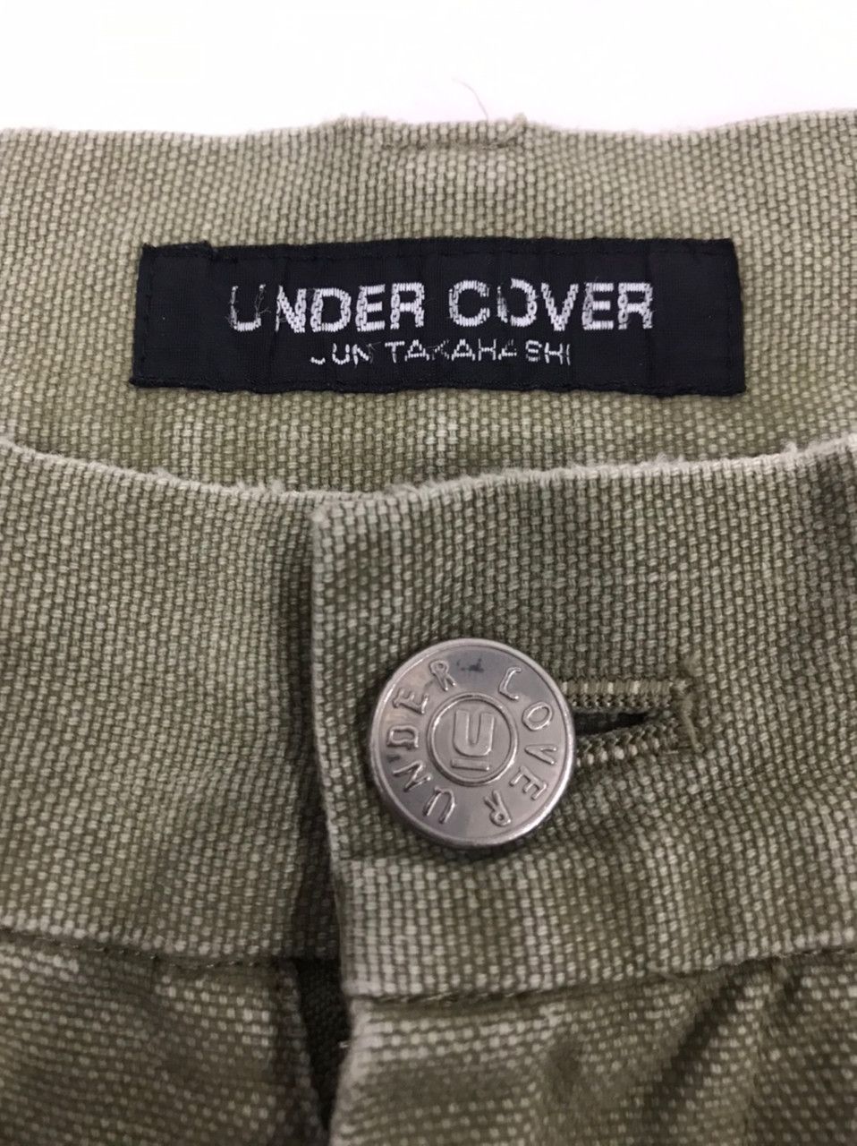 Japanese Brand Undercover by Jun Takahashi Green Distress Denim Jeans Size US 30 / EU 46 - 4 Thumbnail