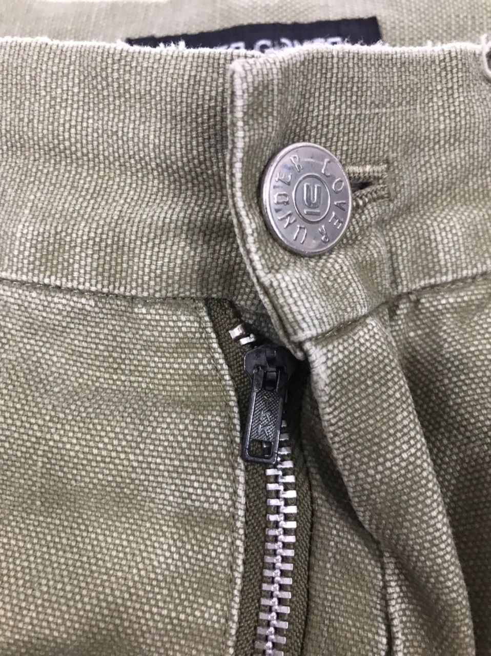 Japanese Brand Undercover by Jun Takahashi Green Distress Denim Jeans Size US 30 / EU 46 - 5 Thumbnail