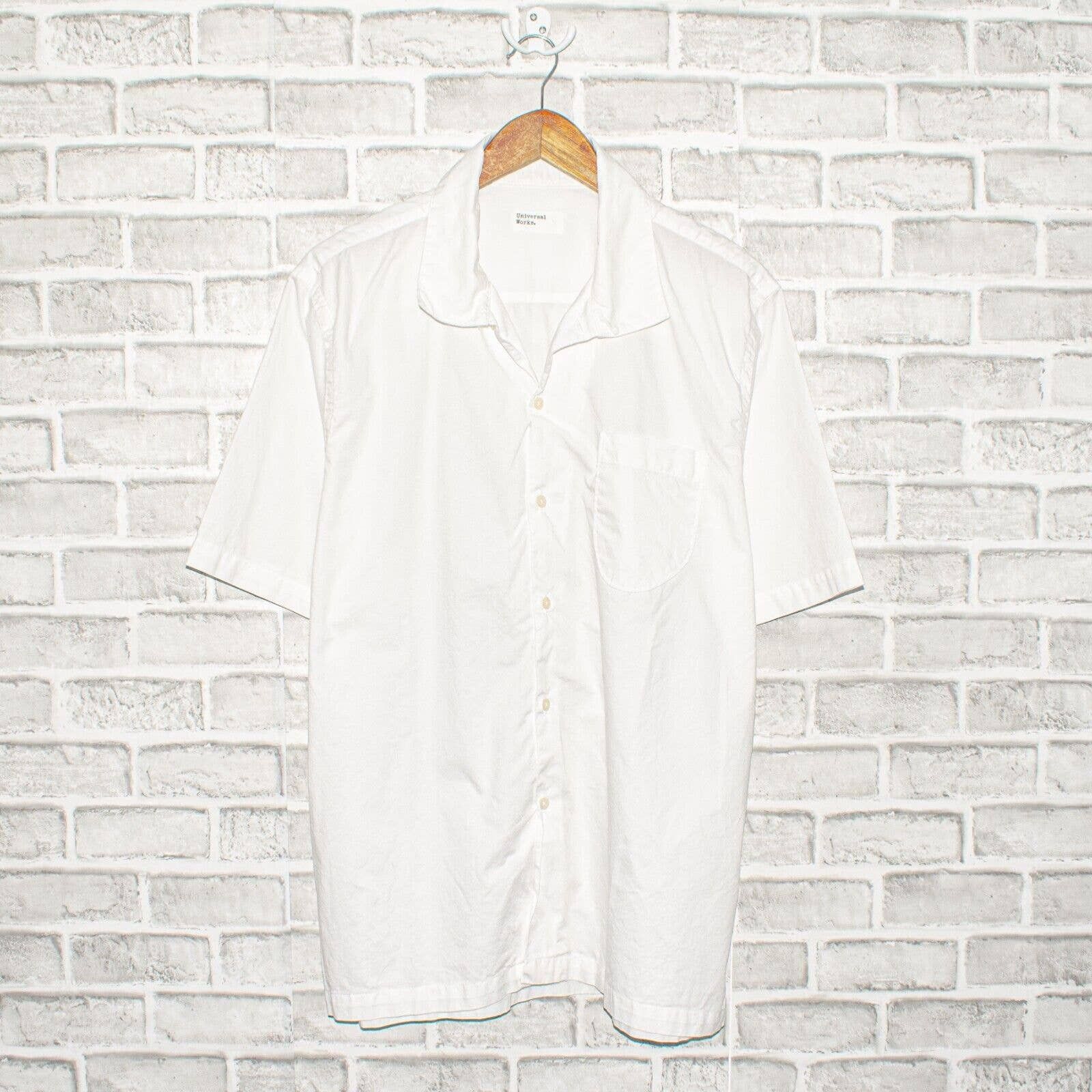 Universal Works Universal Works Short Sleeve button up Camp Shirt White Size US XL / EU 56 / 4 - 1 Thumbnail