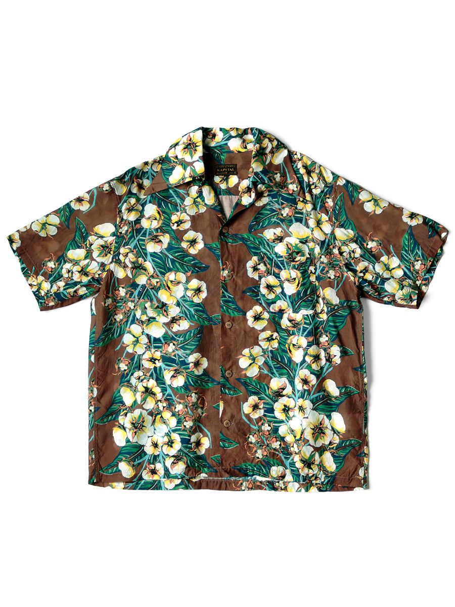 Kapital Kapital Silk Rayon Cotton Flower Rangle Collar Aloha Shirt Size US L / EU 52-54 / 3 - 1 Thumbnail
