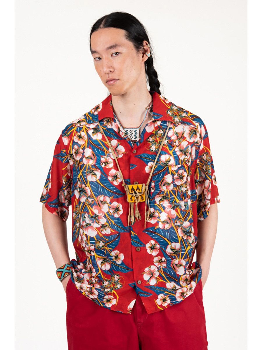 Kapital Kapital Silk Rayon Cotton Flower Rangle Collar Aloha Shirt Size US L / EU 52-54 / 3 - 3 Thumbnail